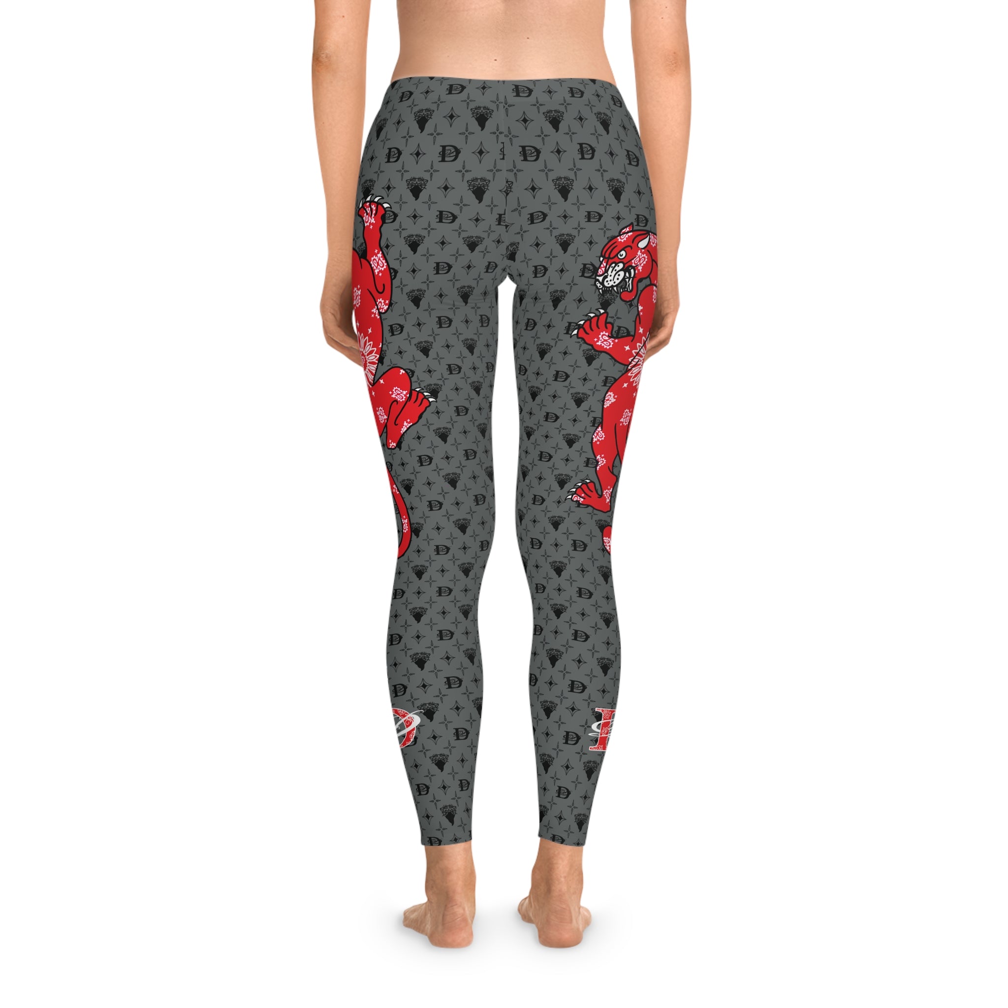 Bandito Panther Custom Monogram W/Climbing Bandana Panther Women's Casual Leggings AOP