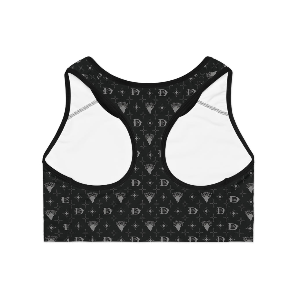 Bandito Panther Custom Monogram Print Sports Bra AOP
