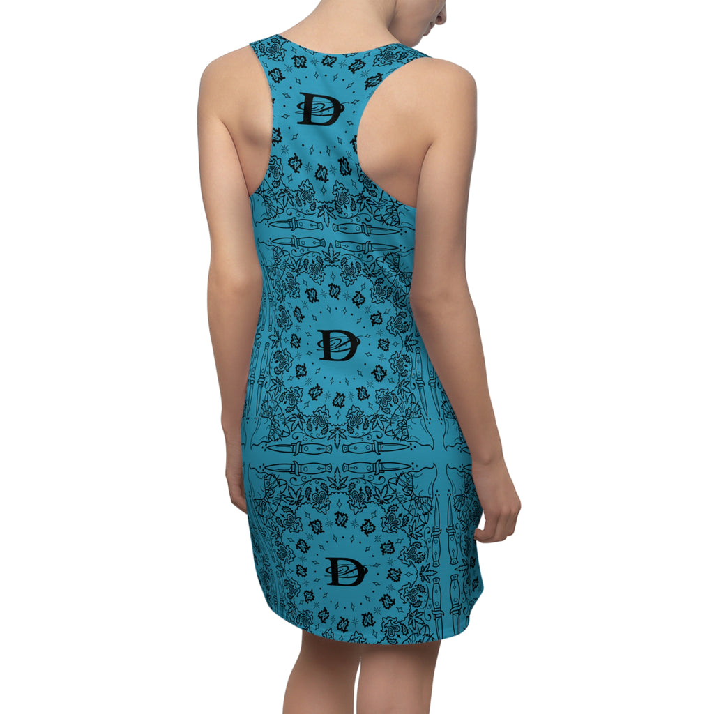 DD Custom Bandana Pattern Women's Racerback Dress AOP