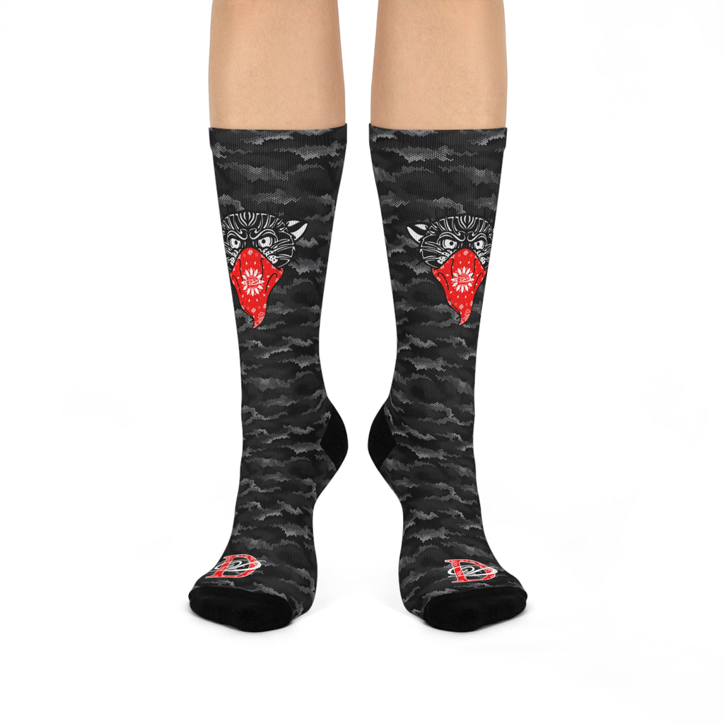 Bandito Panther Digital Hexagon Urban Camo Crew Socks AOP