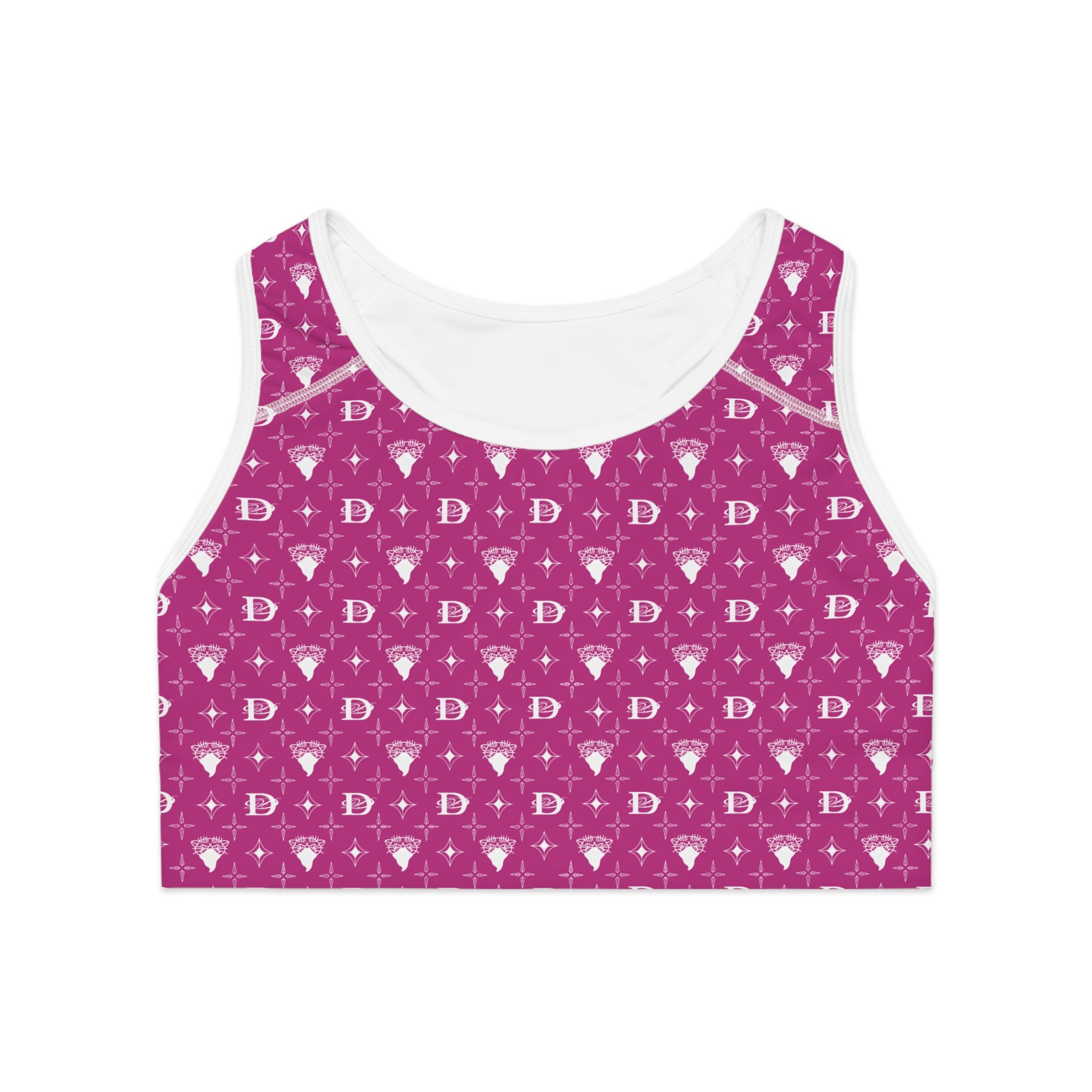Bandito Panther Custom Monogram Print Sports Bra AOP