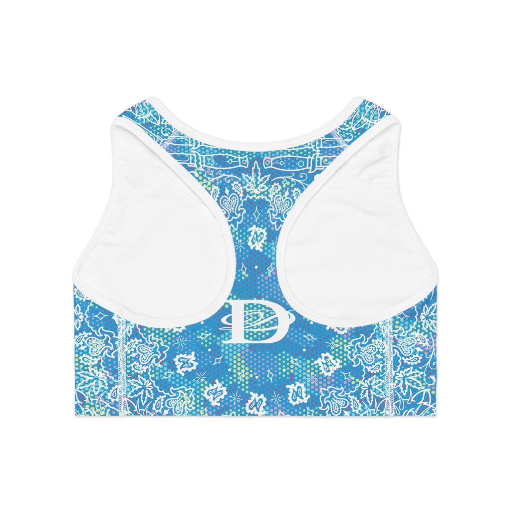 DD Custom Bandana Print W/ Digital Camo Sports Bra AOP