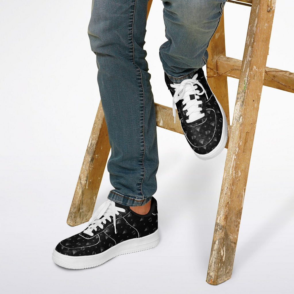 Bandito Panther Custom Monogram Print Core Low Shoes AOP