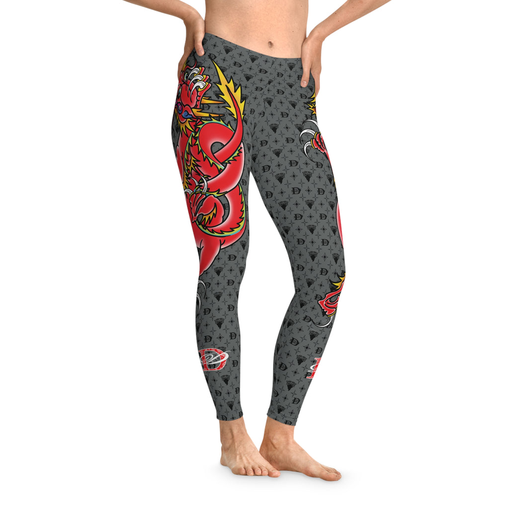 Bandito Panther Custom Monogram W/Custom Dragon Women's Casual Leggings AOP