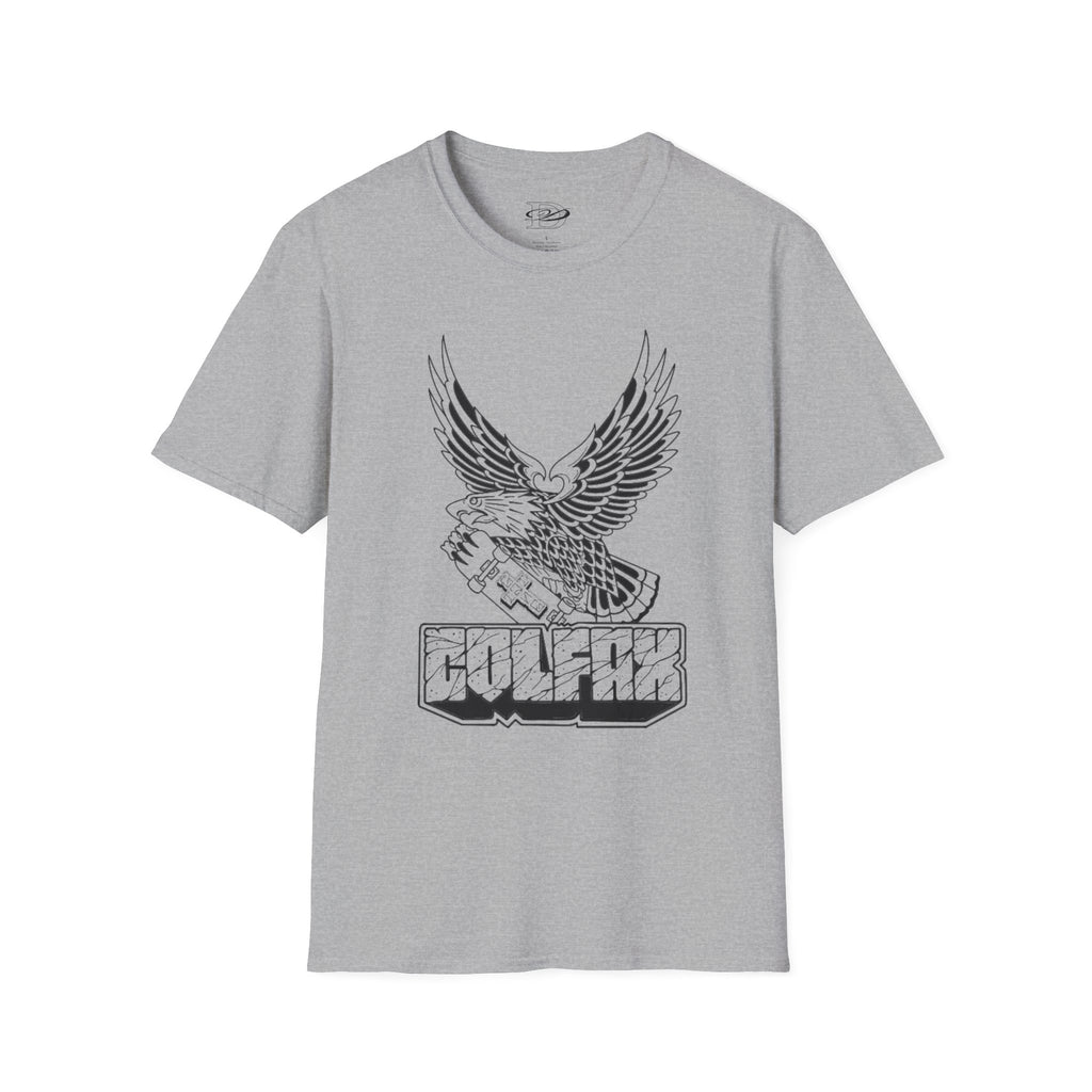 Skating Eagle Grinding on Colfax Unisex Softstyle T-Shirt