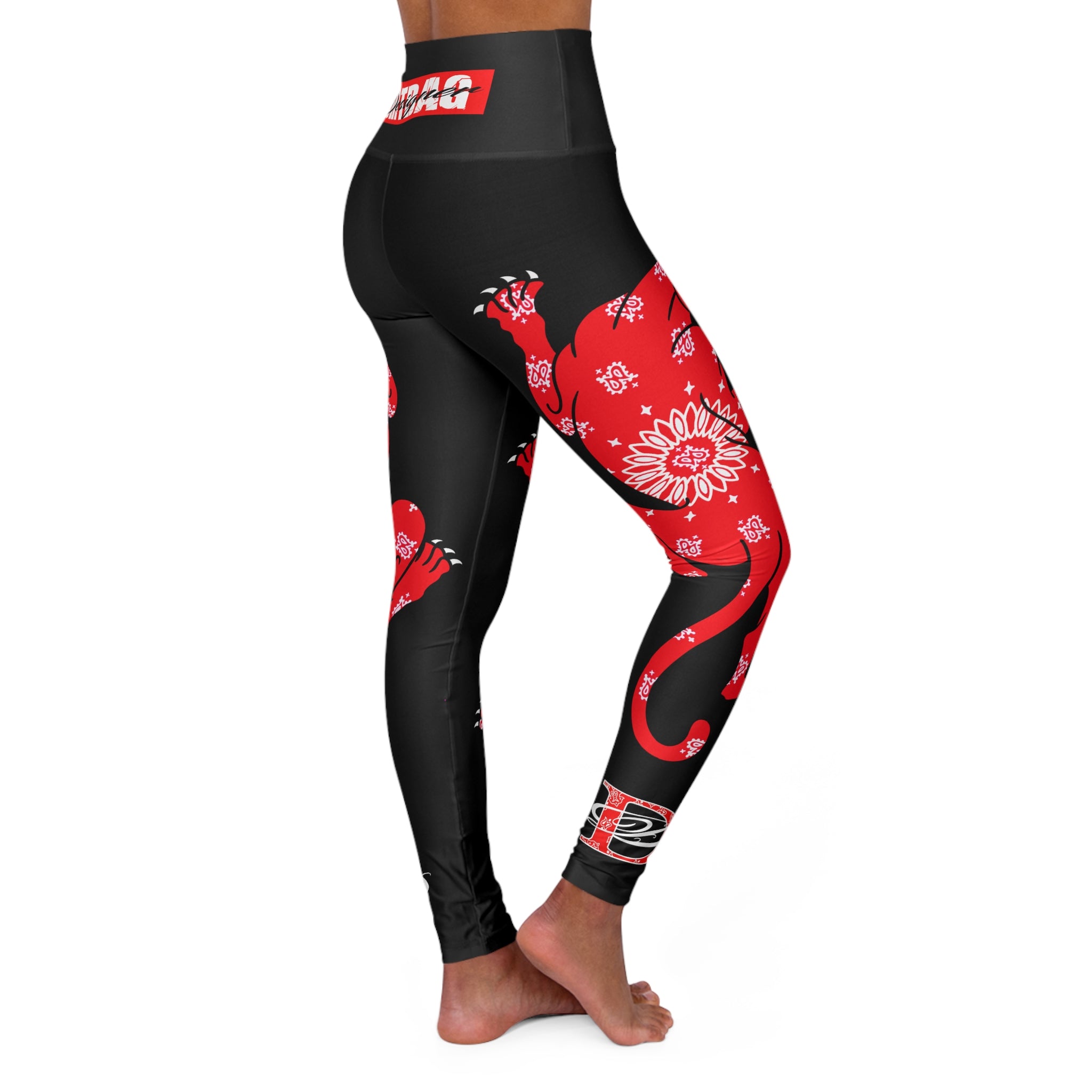 Climbing Bandana Panther W/Bandana Print High Waisted Leggings