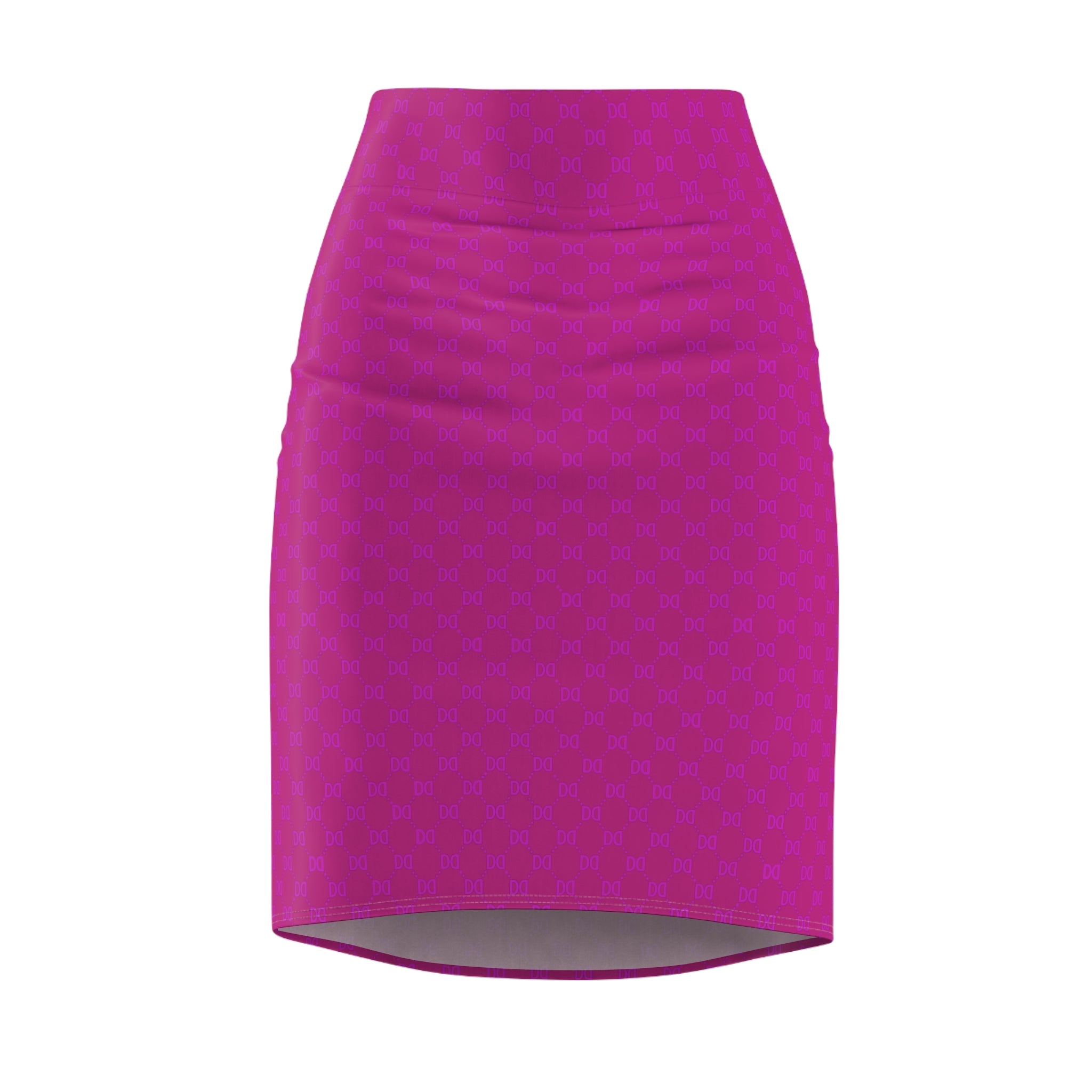 DD Custom Monogram Print Women's Pencil Skirt AOP