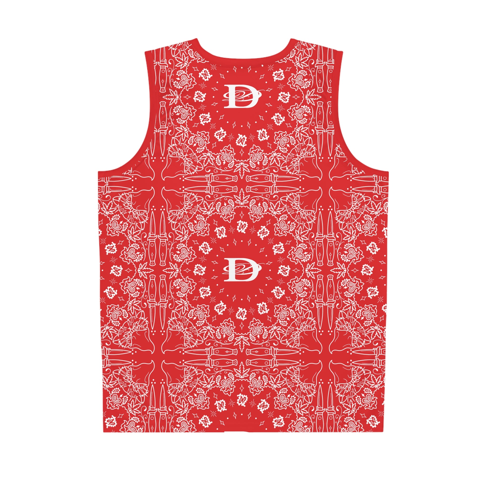 DD Custom Bandana Print Basketball Jersey AOP