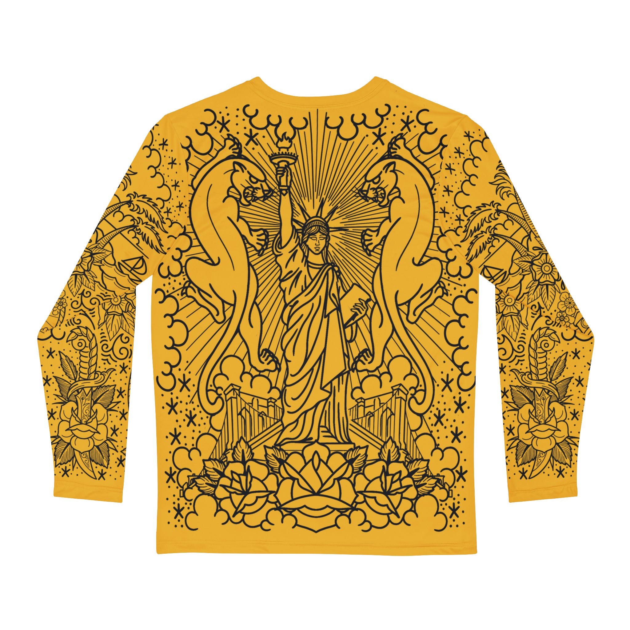 Traditional American Tattoo Body Suit Unisex Longsleeve T-Shirt AOP