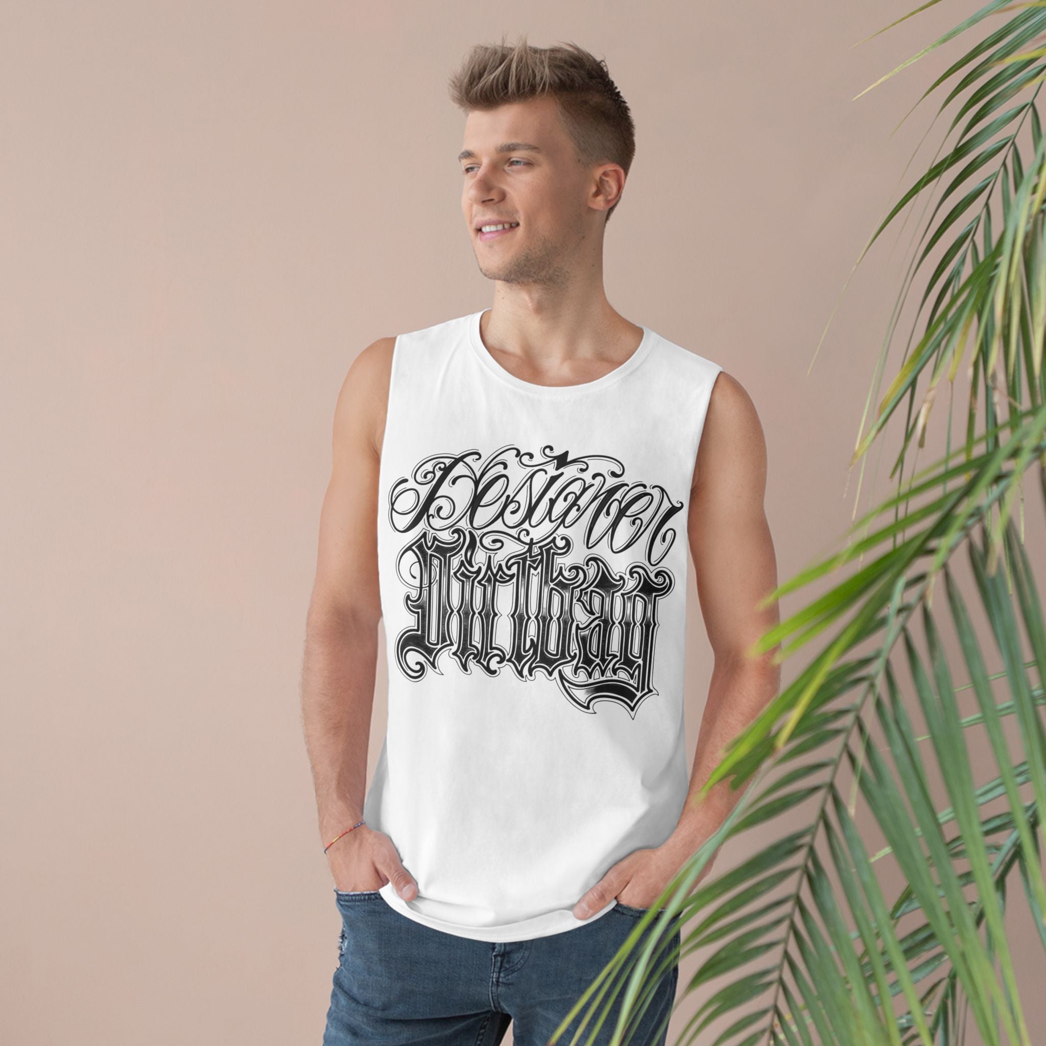 DD Custom Script Lettering w/Gothic Old English Unisex High Quality Barnard Tank