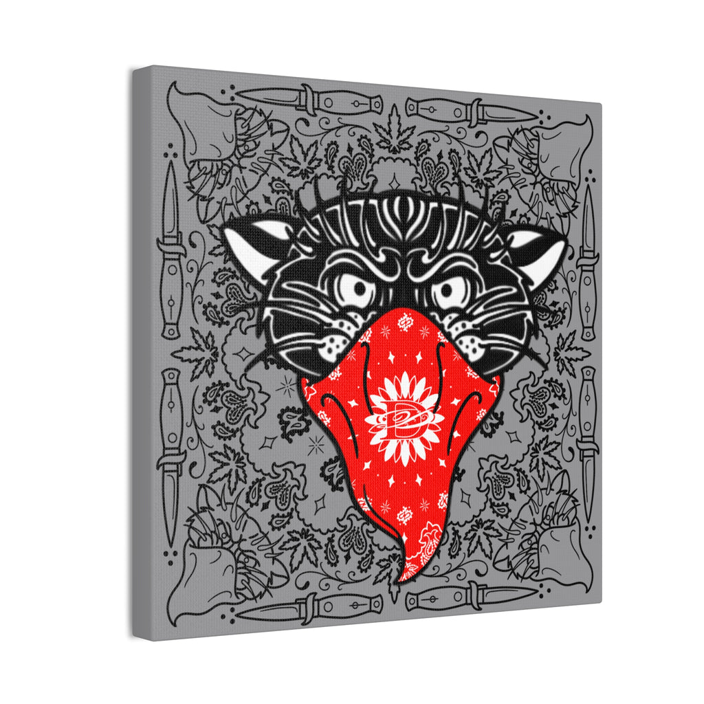 DD Custom Bandana Print Bandito Panther Canvas Wall Art