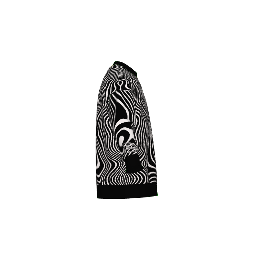 DD Logo Zebra Swirl Lightweight Crewneck Knitted Sweater