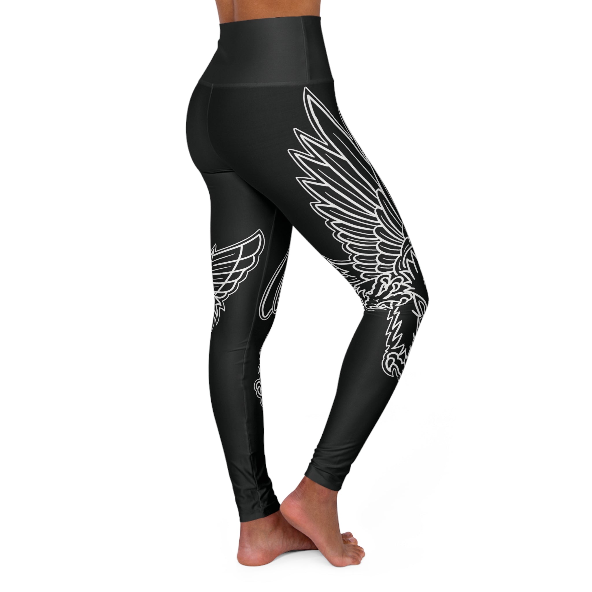 Diving Eagle Women's High Waisted Leggings AOP
