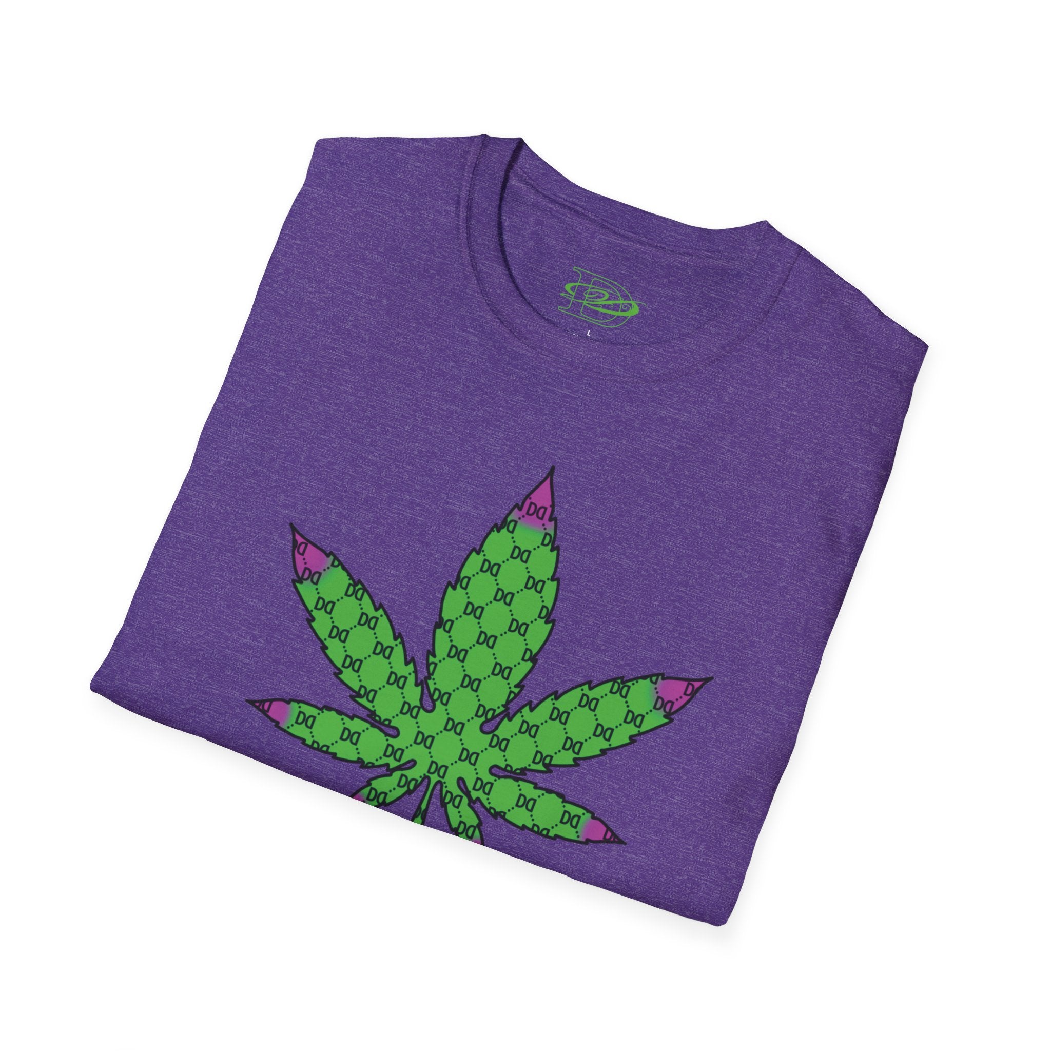Cannabis Leaf w/the DD Monogram Unisex Softstyle T-Shirt