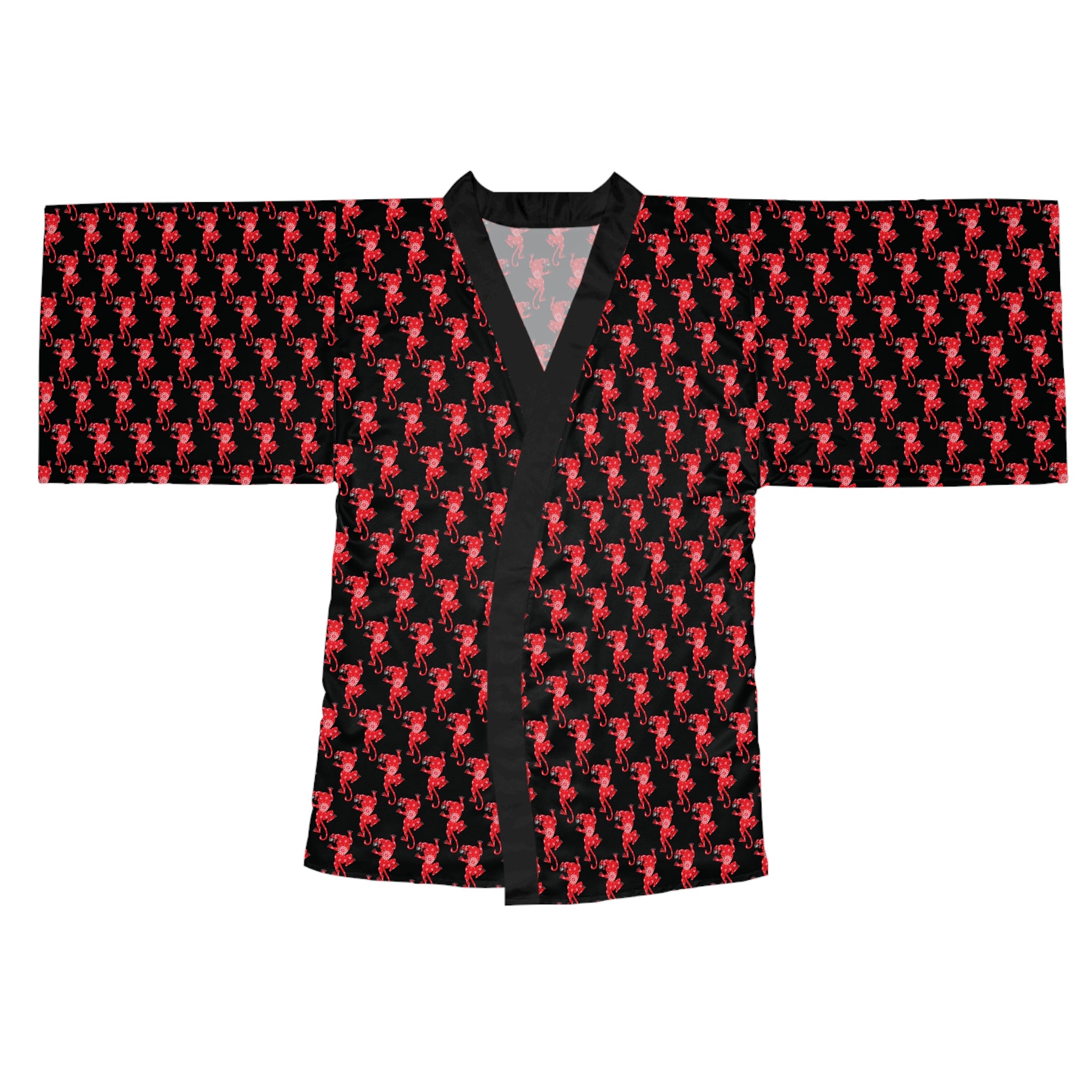 Climbing Bandana Panther Long Sleeve Kimono Robe AOP