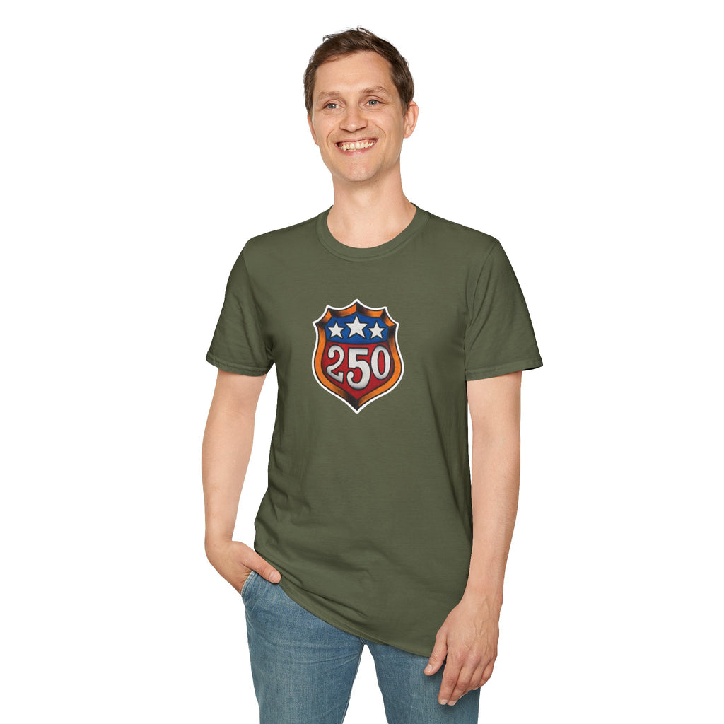 250th Anniversery Shield Tattoo Unisex Softstyle T-Shirt