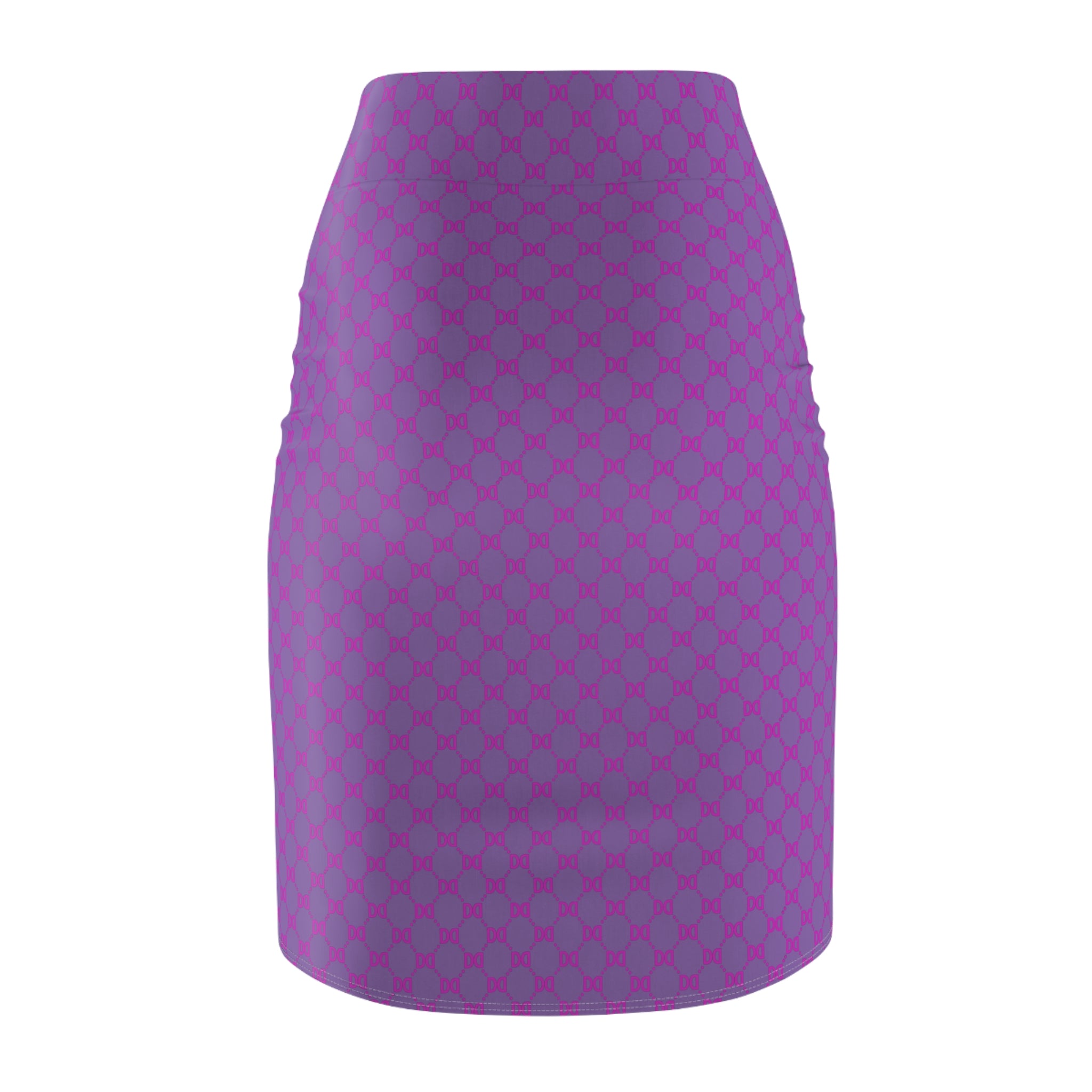 DD Custom Monogram Print Women's Pencil Skirt AOP