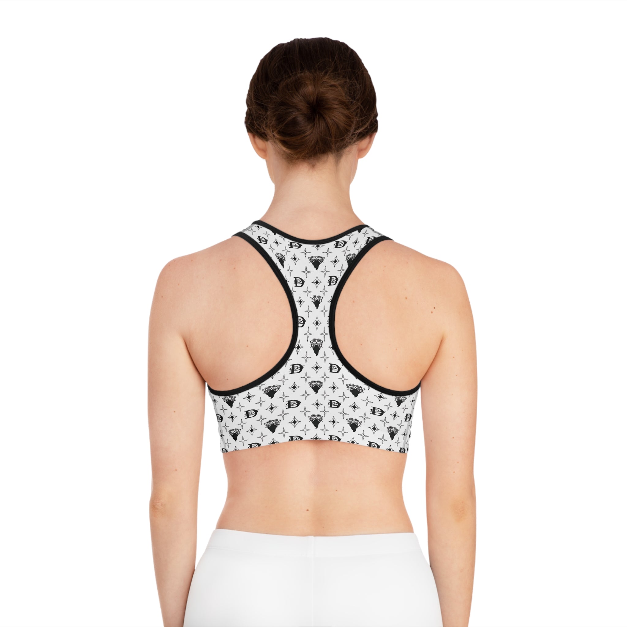 Bandito Panther Custom Monogram Print Sports Bra AOP