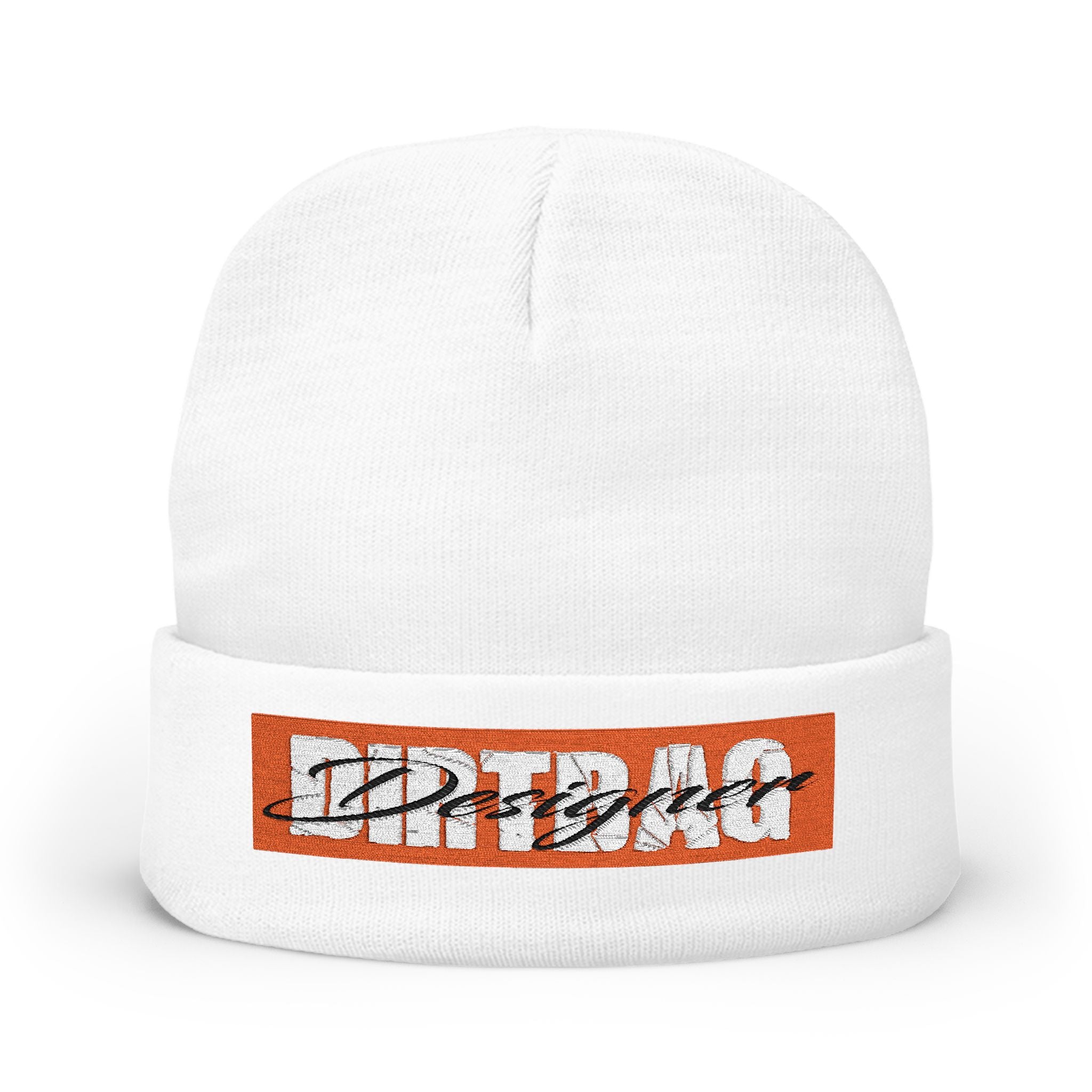 DD Box Logo Embroidered Cuffed Knit Beanie