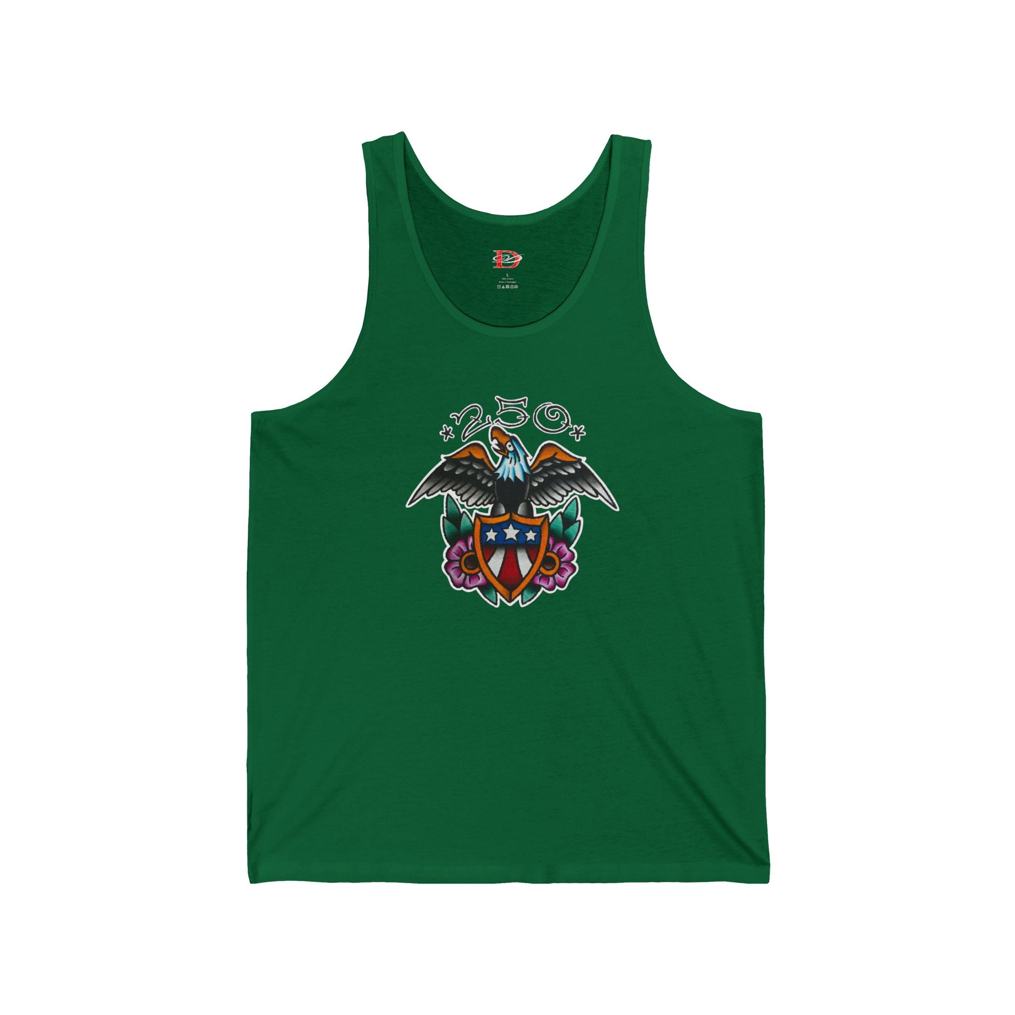 250th Anniversary Eagle w/Flag Shield Mens Tank Top