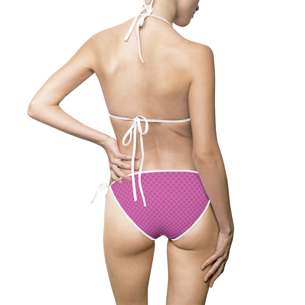DD Monogram Womens's Bikini Swimsuit AOP