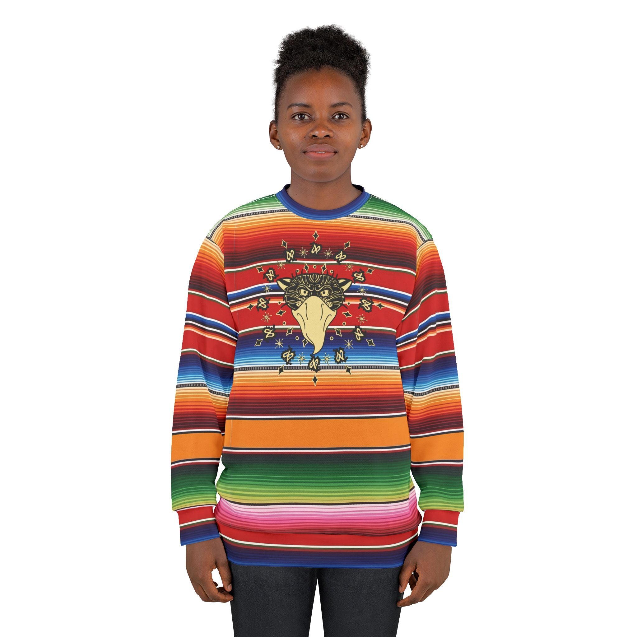 Bandito Panther Paisley Print Unisex Serape Sweatshirt AOP