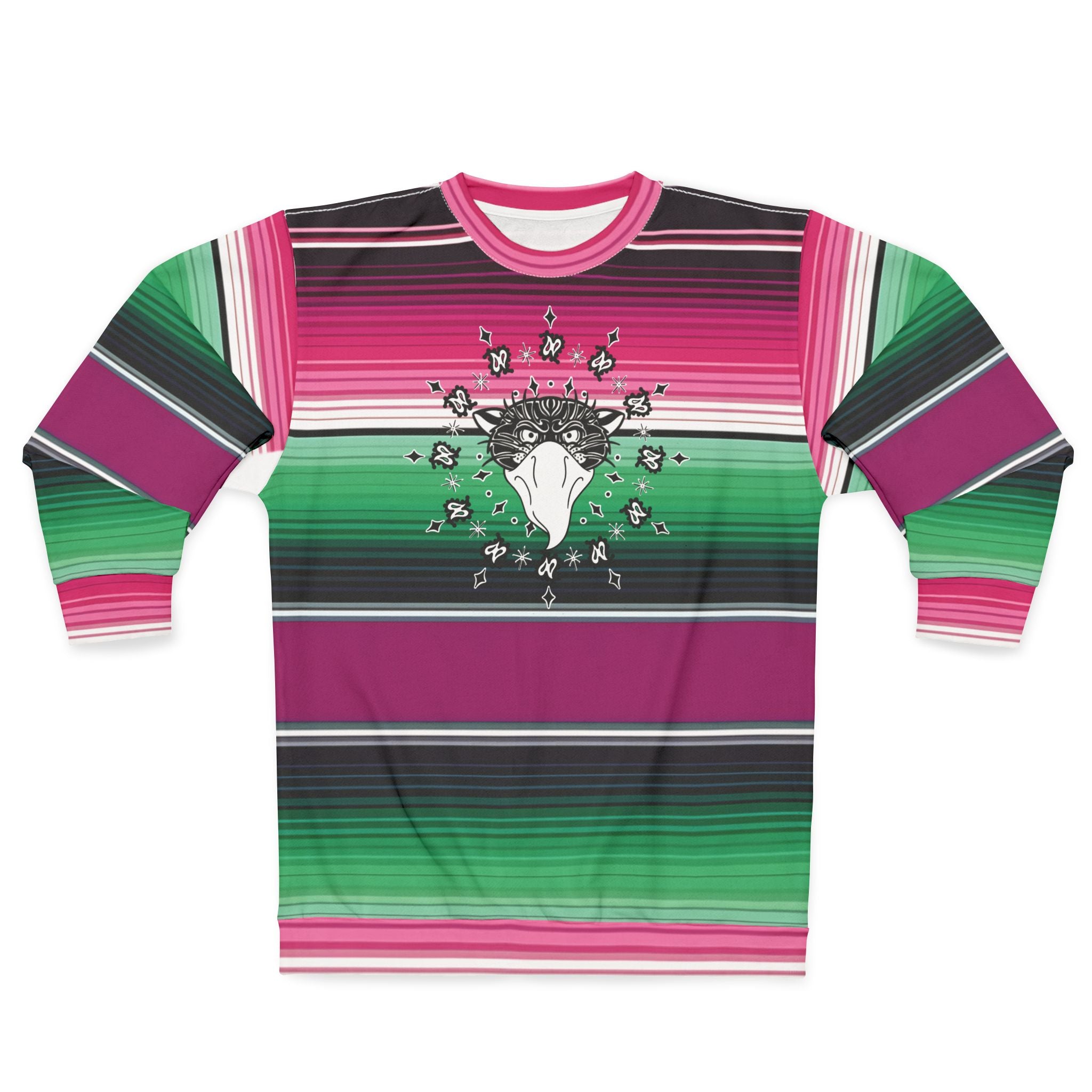 Bandito Panther Paisley Print Serape Unisex Sweatshirt AOP