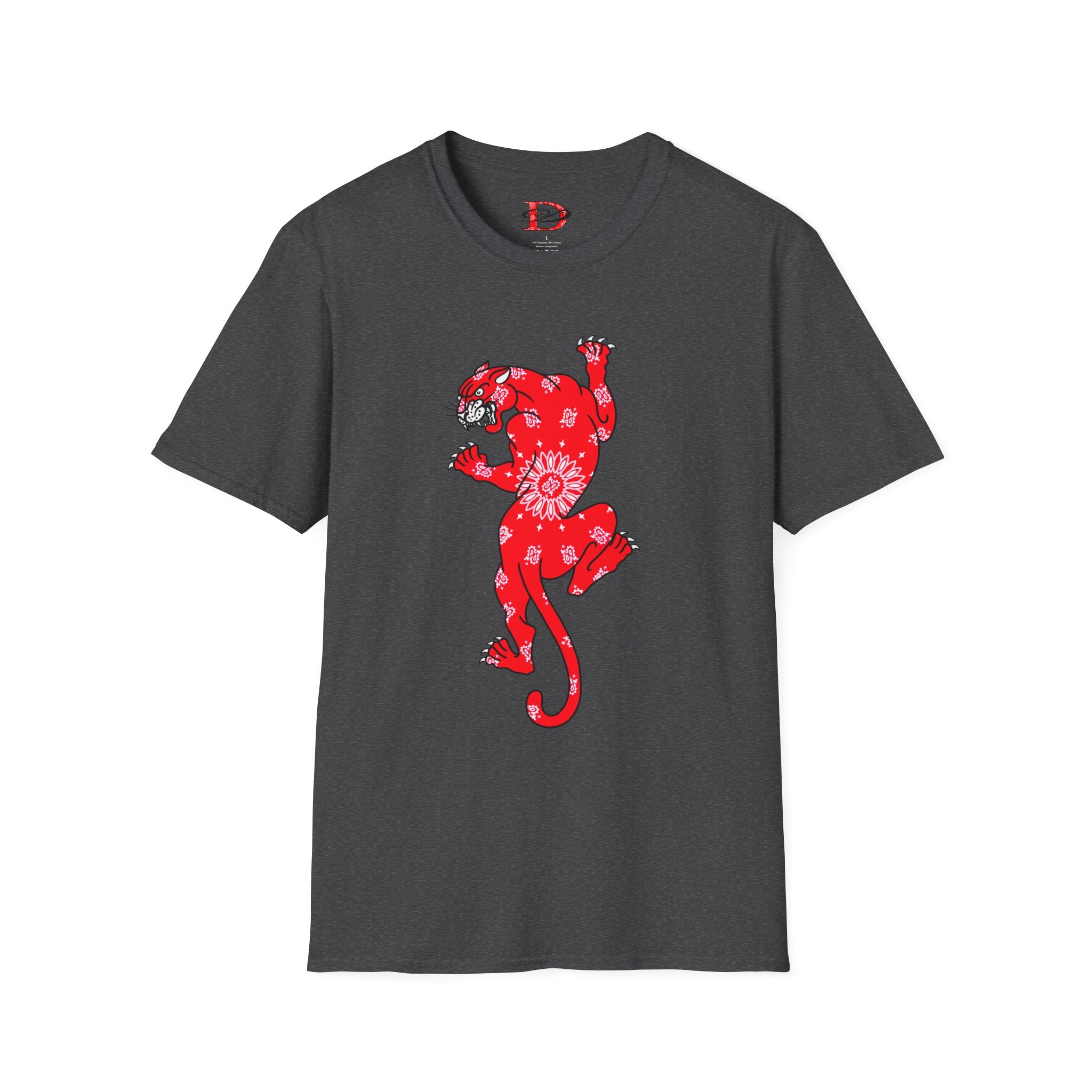 DD Climbing Panther w/Bandana Design Softstyle Unisex T-Shirt