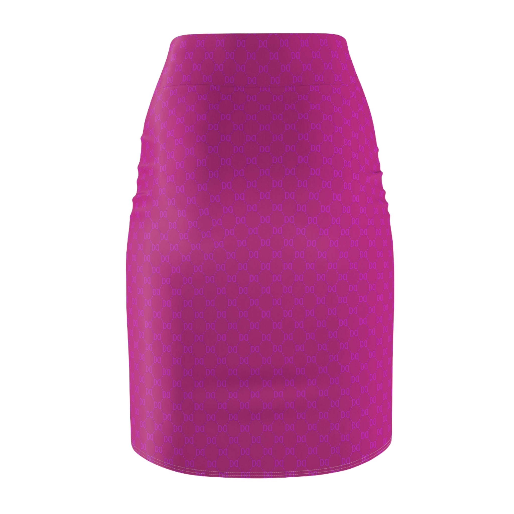 DD Custom Monogram Print Women's Pencil Skirt AOP