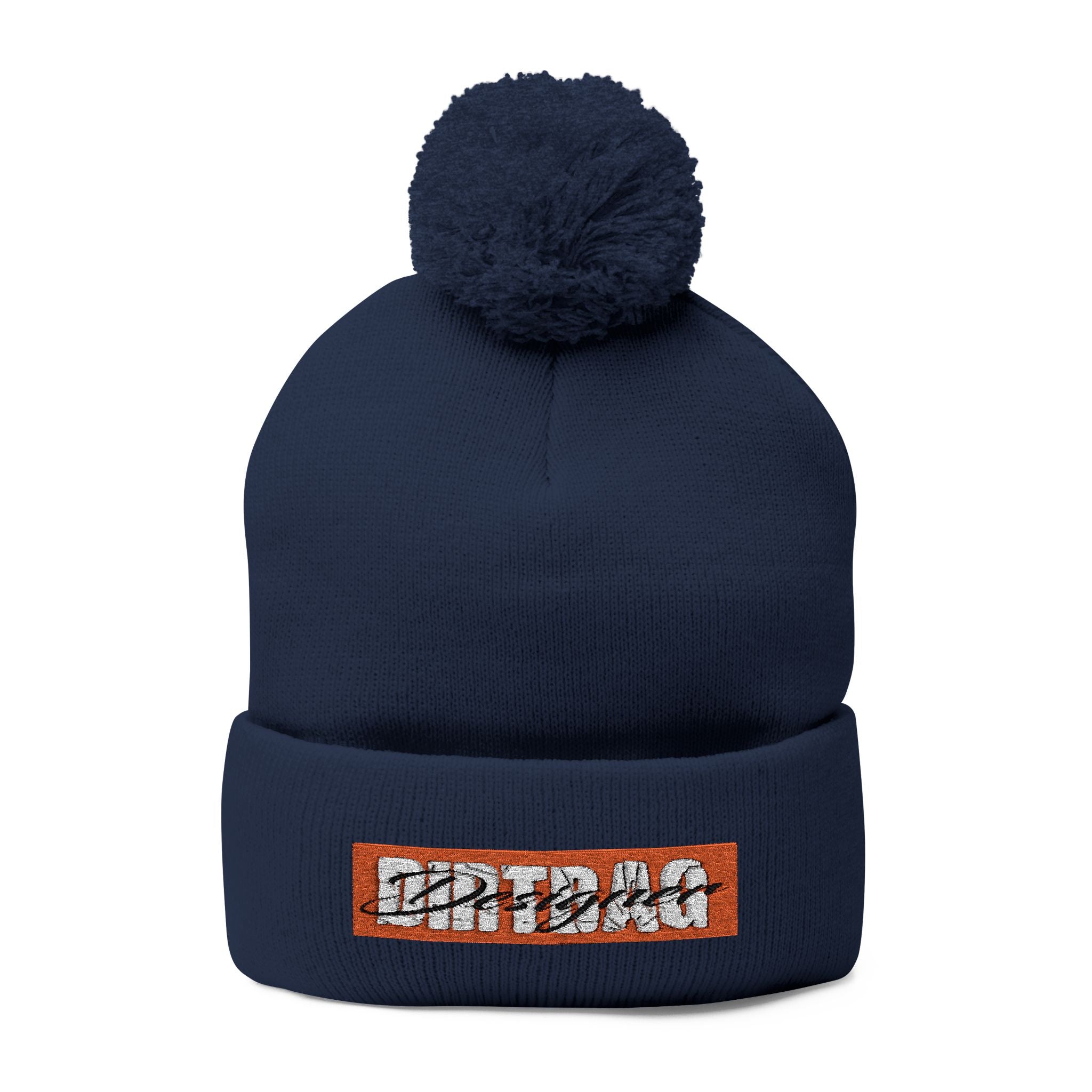 DD Box Logo Embroidered Pom-Pom Knit Beanie