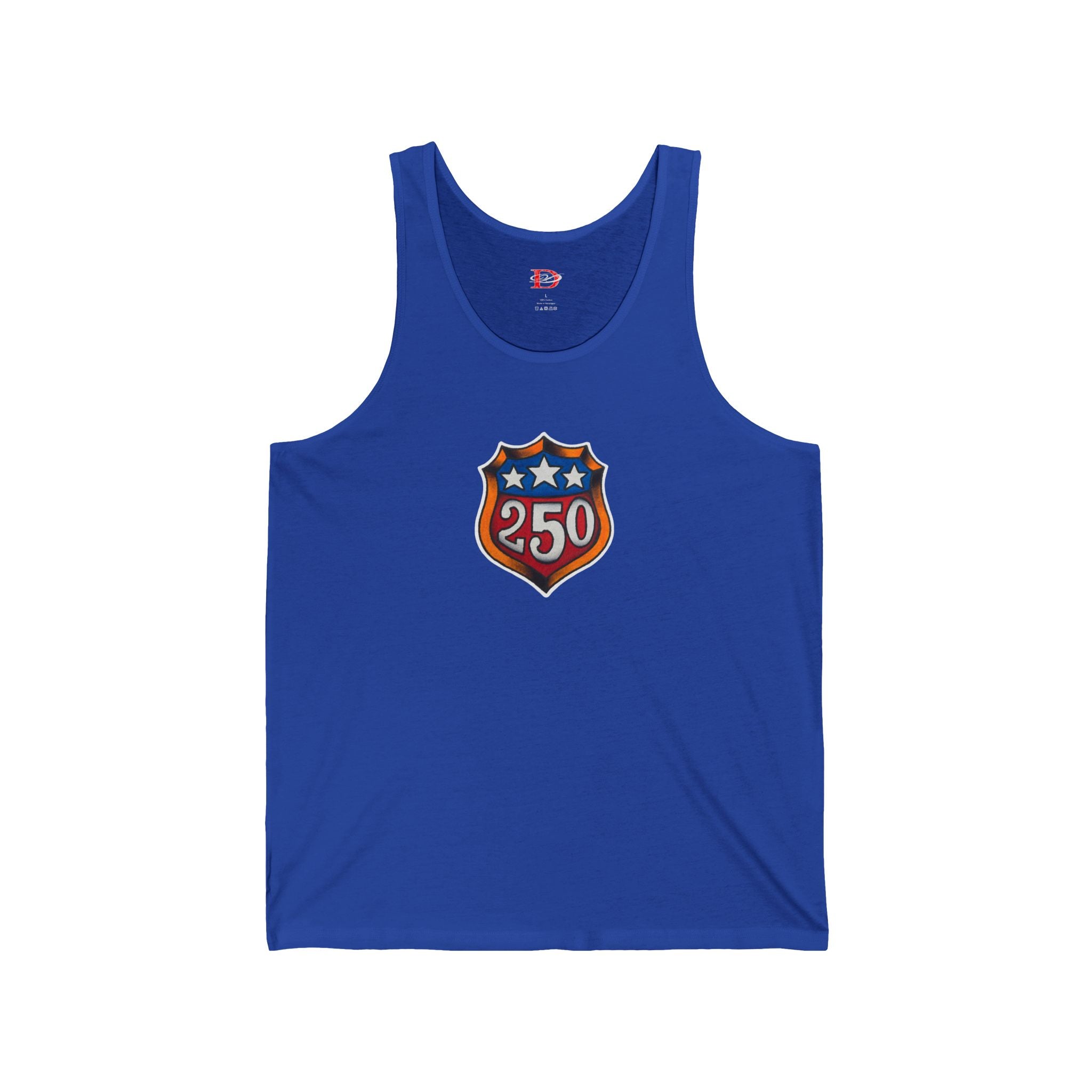 250th Anniversary Shield Tattoo Design Mens Tank Top