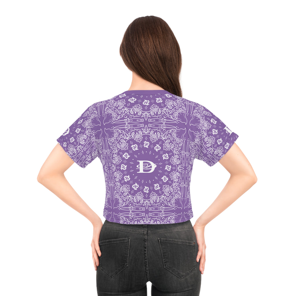 DD Custom Bandana Print Crop Top T-Shirt AOP