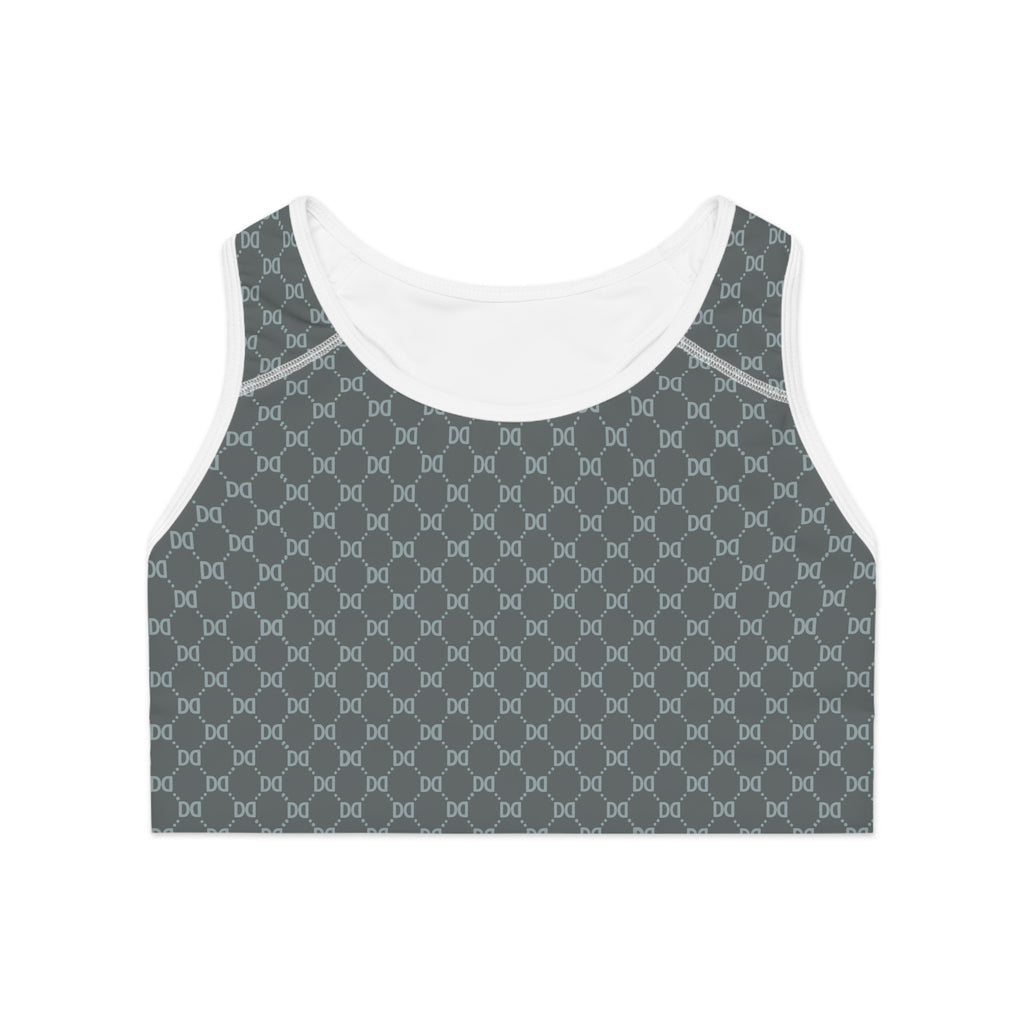 DD Monogram Pattern Sports Bra AOP