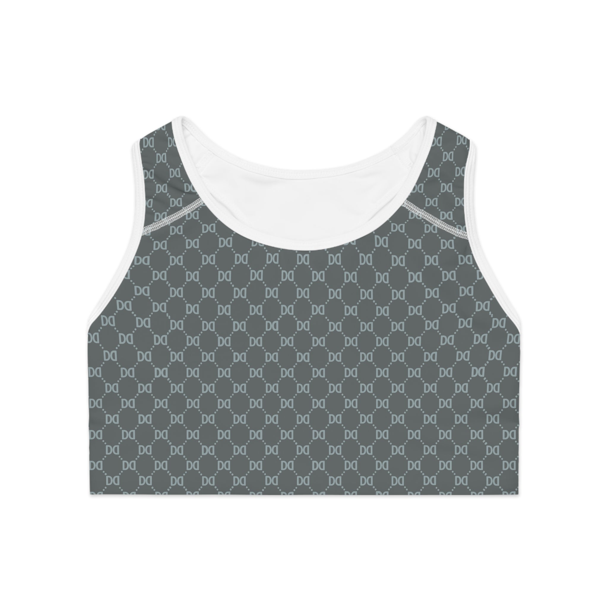 DD Monogram Pattern Sports Bra AOP