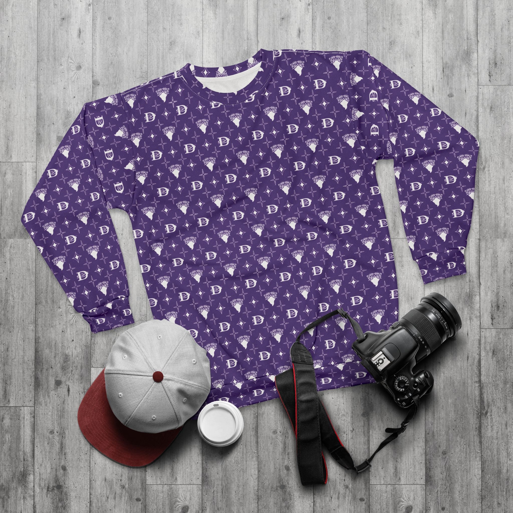 Bandito Panther Custom Monogram Print Unisex Sweatshirt AOP