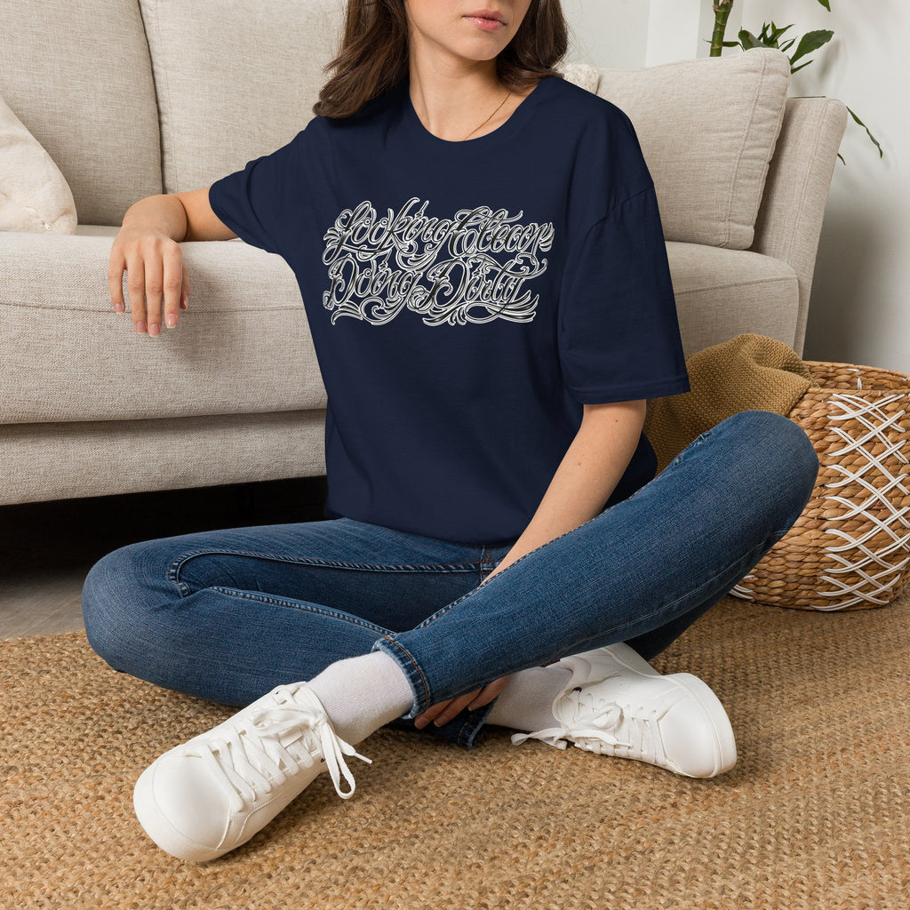 "Looking Clean, Doing Dirty" Tattoo Script Softstyle Unisex T-Shirt