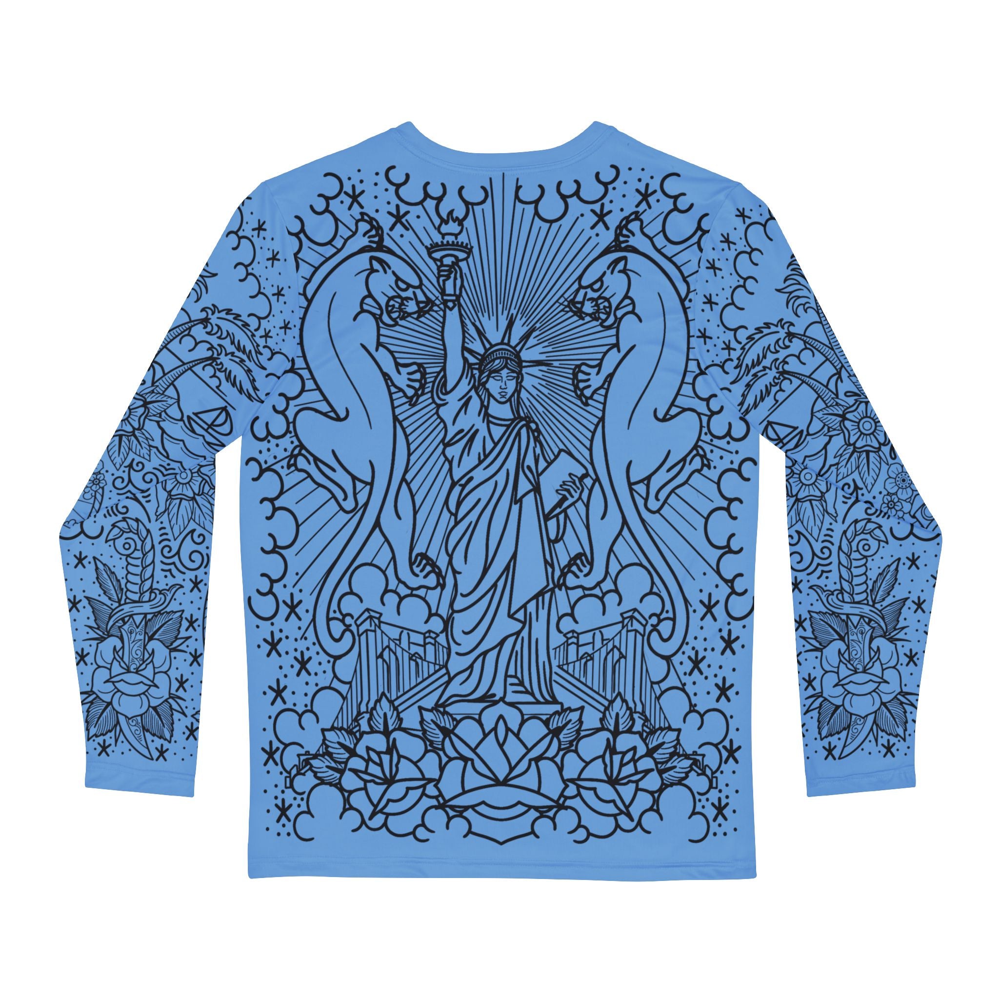 Traditional American Tattoo Body Suit Unisex Longsleeve T-Shirt AOP