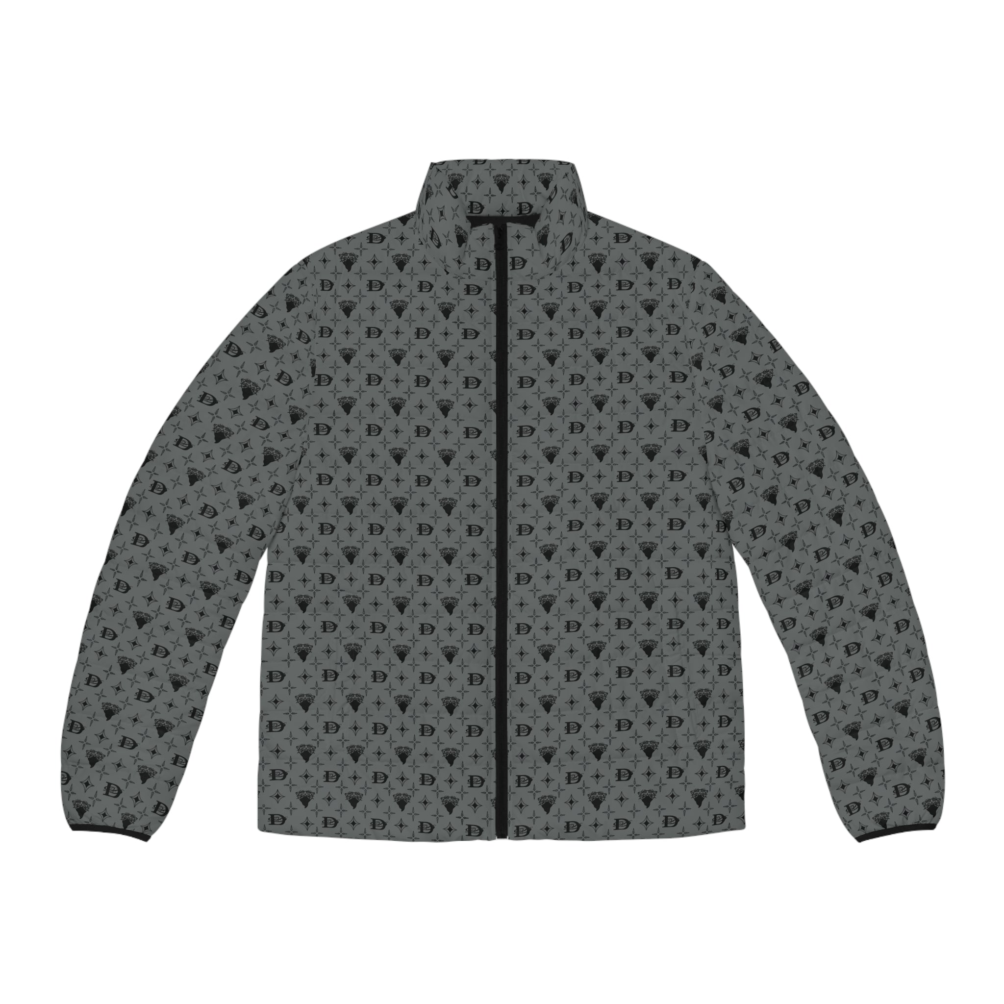 Bandito Panther Custom Monogram Print Men's Puffer Jacket Outerwear AOP