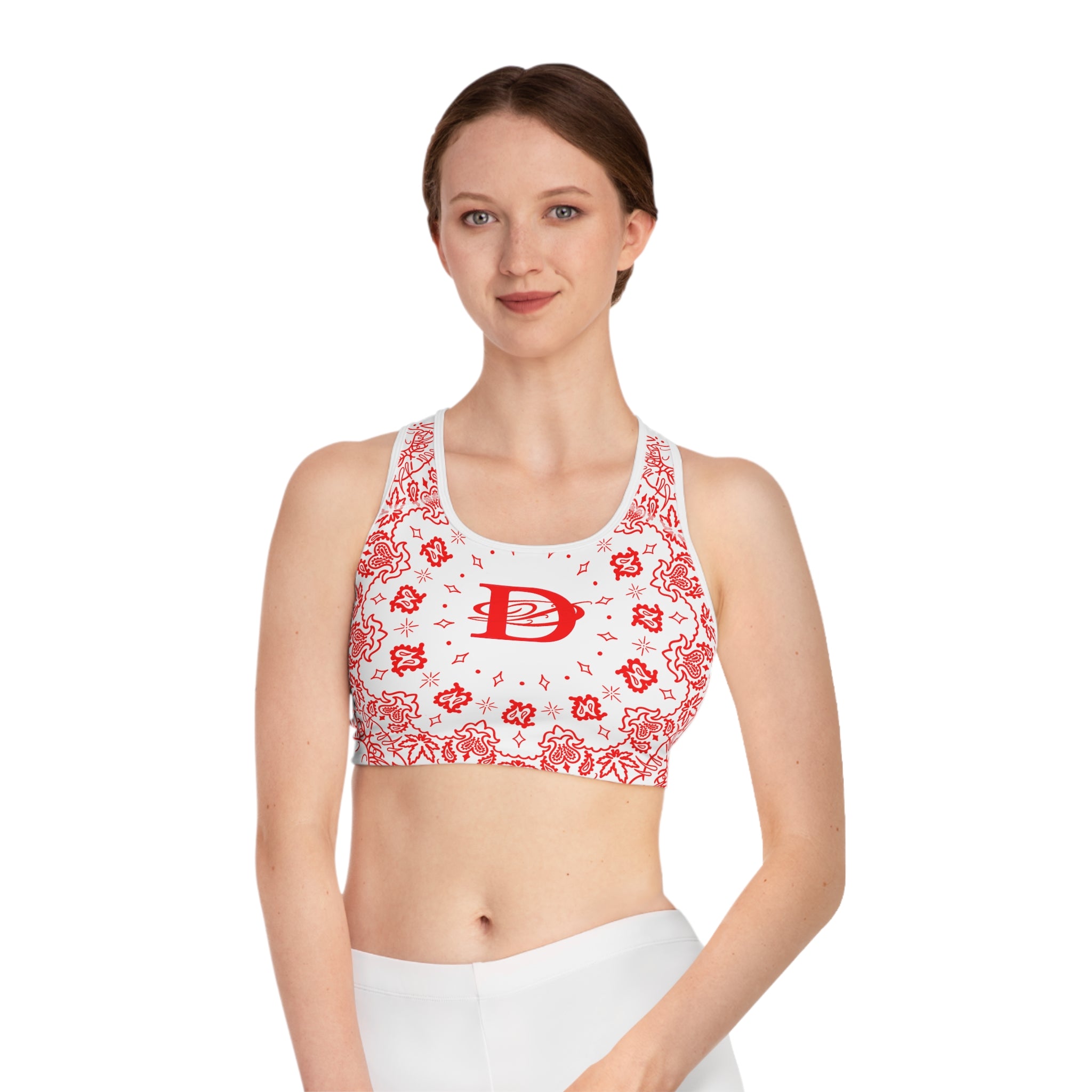 DD Custom Bandanna Print Sports Bra