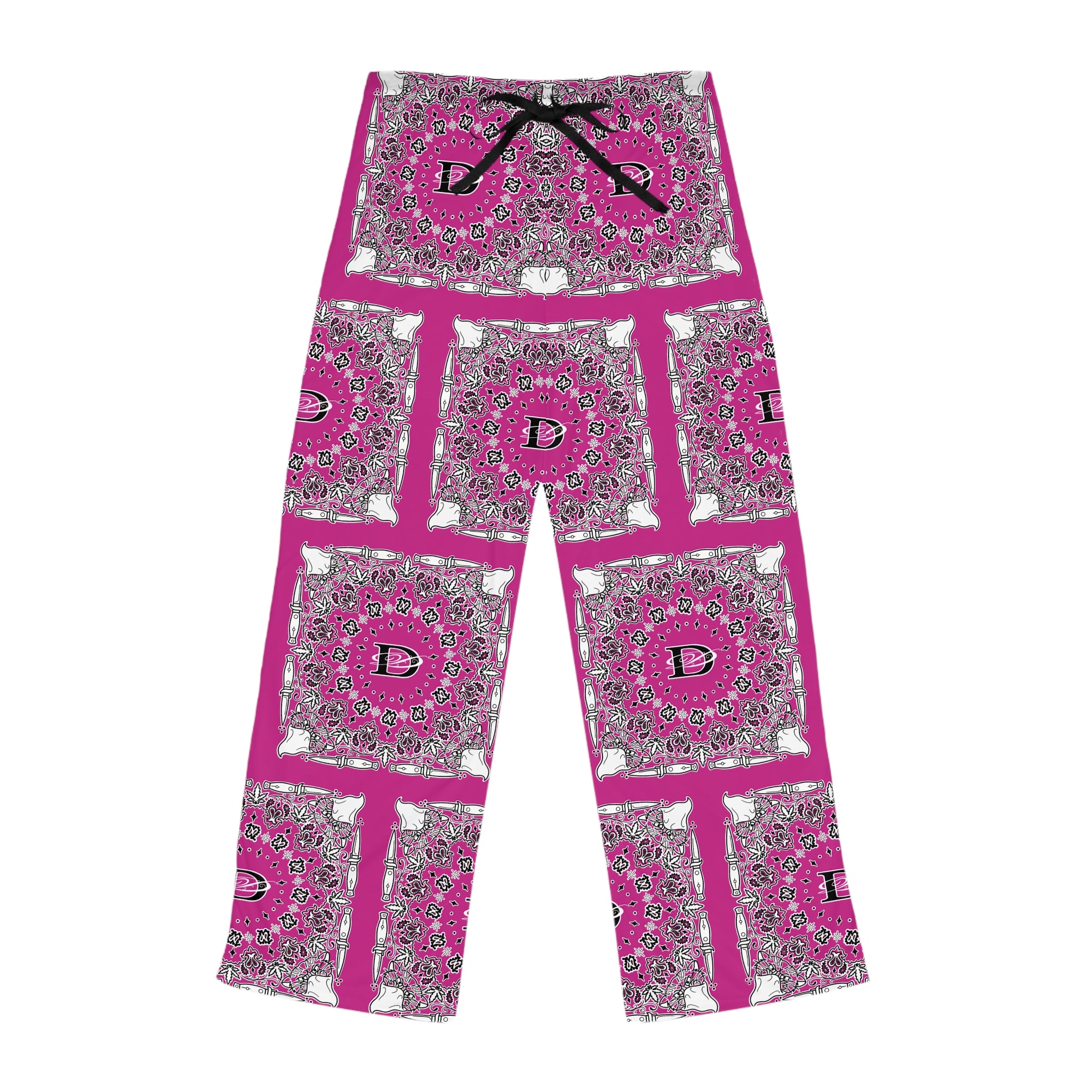 DD Custom Bandana Print Women's Pajama Pants AOP