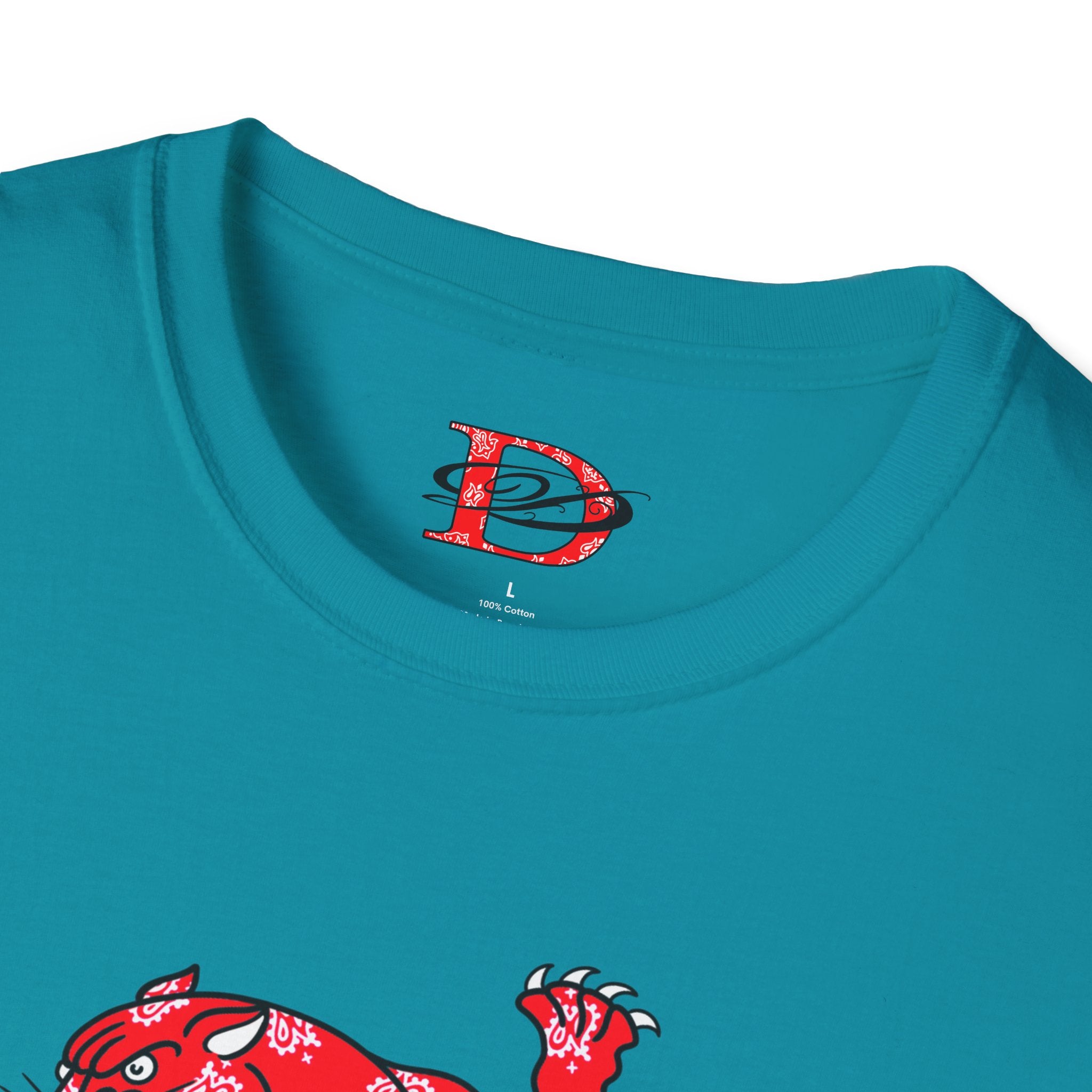 DD Climbing Panther w/Bandana Design Softstyle Unisex T-Shirt