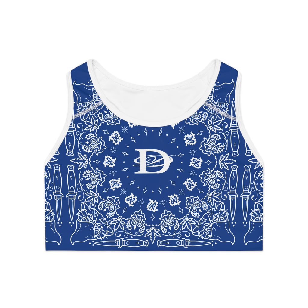 DD Custom Bandana Print  Sports Bra AOP