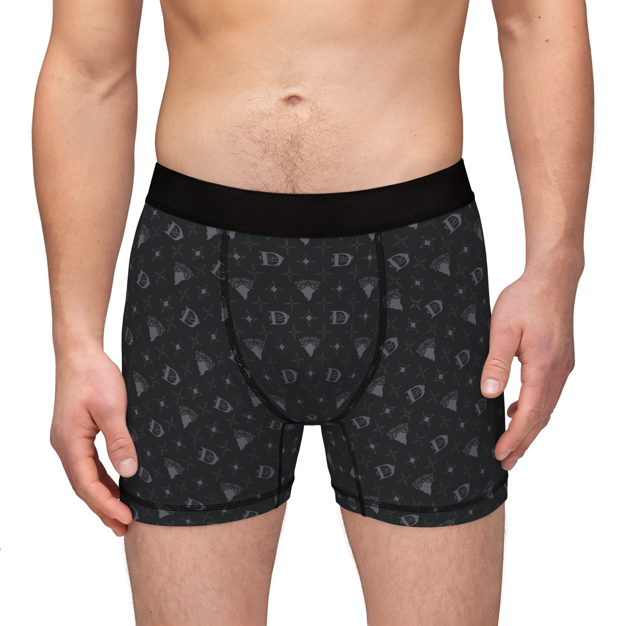 Bandito Panther Custom Monogram Print Men's Boxers AOP
