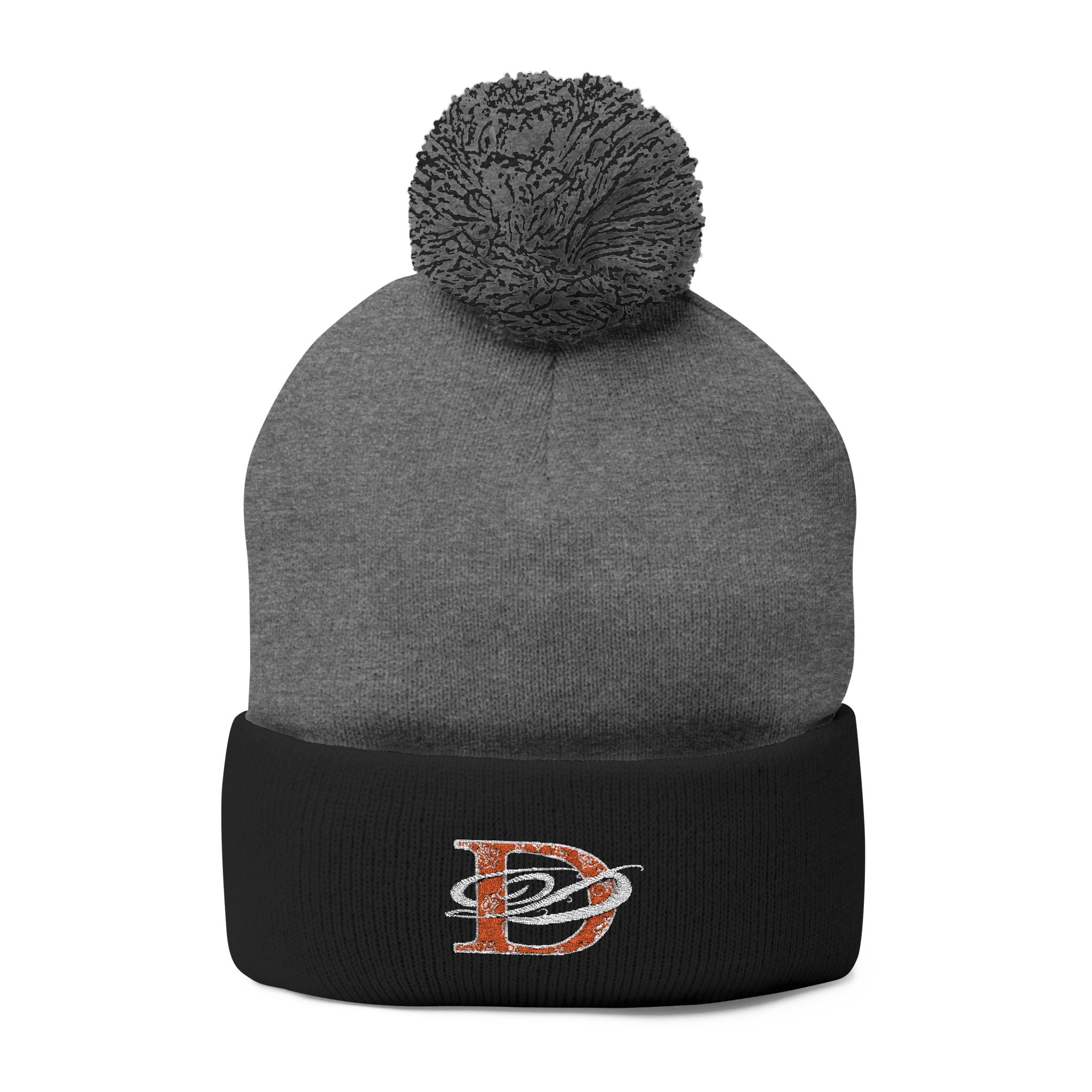 DD Bandana Logo Embroidered Pom-Pom Knit Beanie