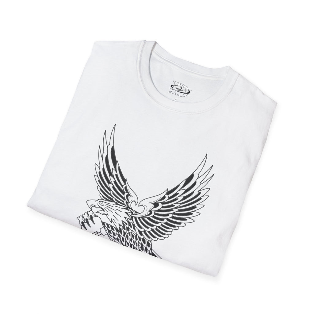 Skating Eagle Grinding on Colfax Unisex Softstyle T-Shirt