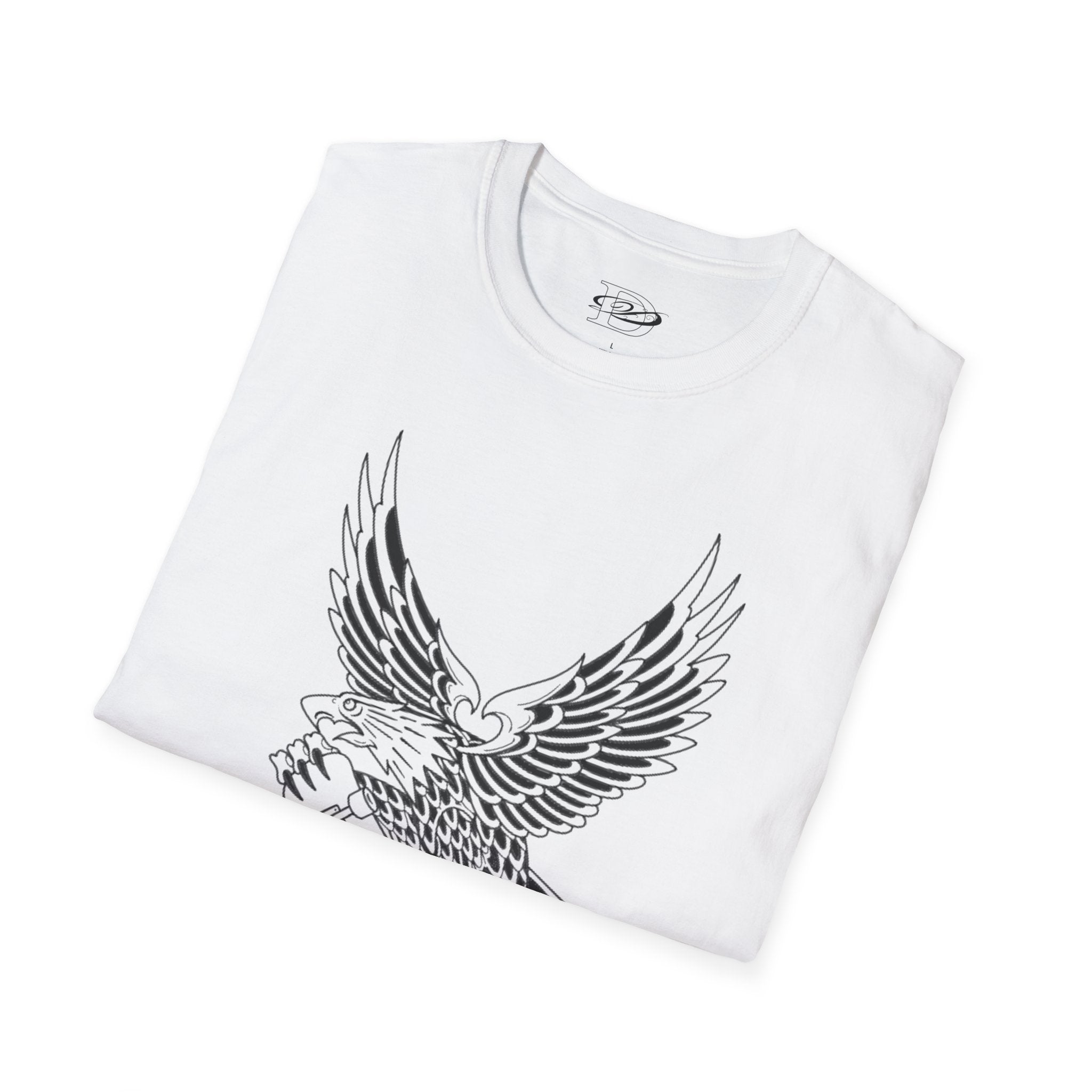 Skating Eagle Grinding on Colfax Unisex Softstyle T-Shirt