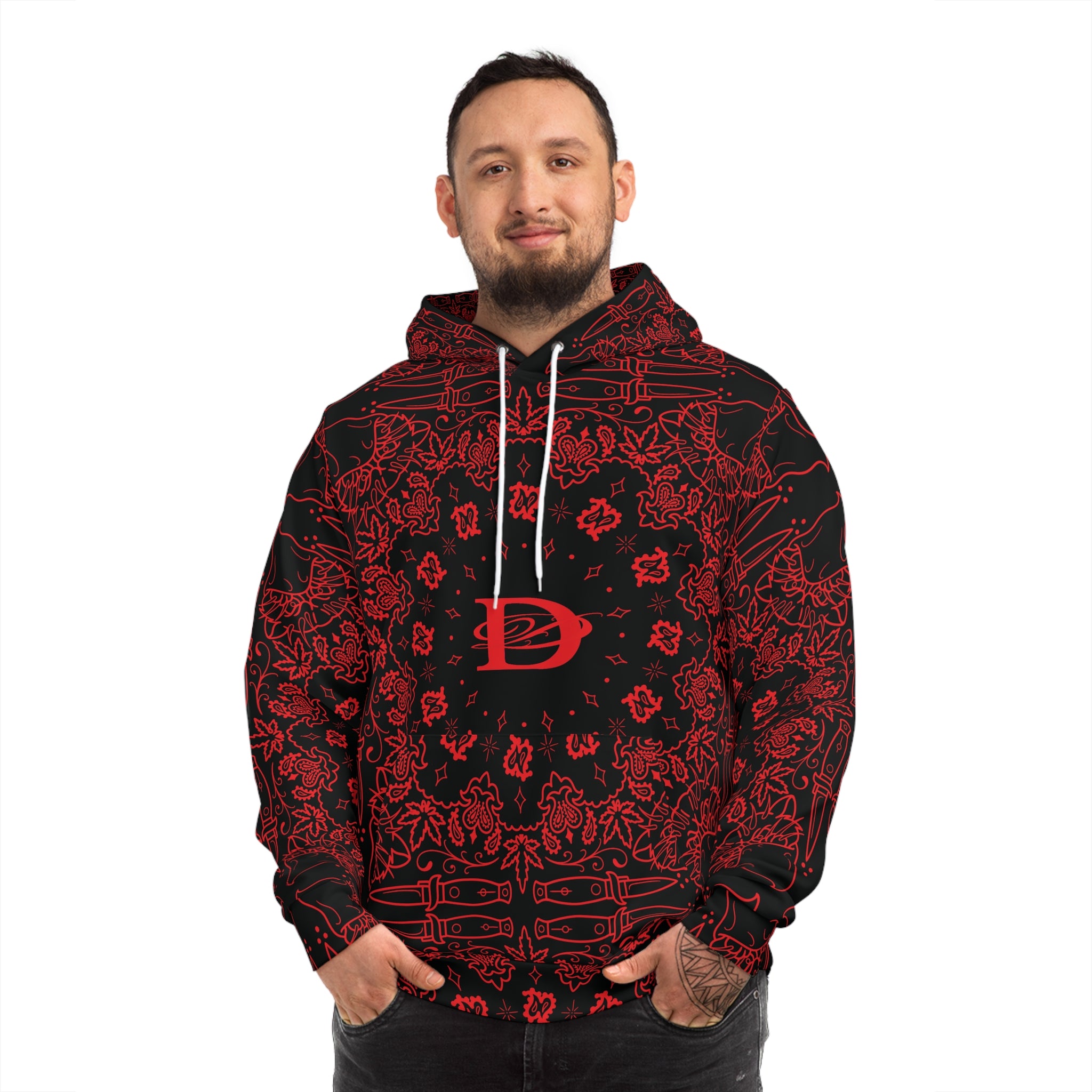 DD Custom Bandana Print Unisex Hoodie AOP