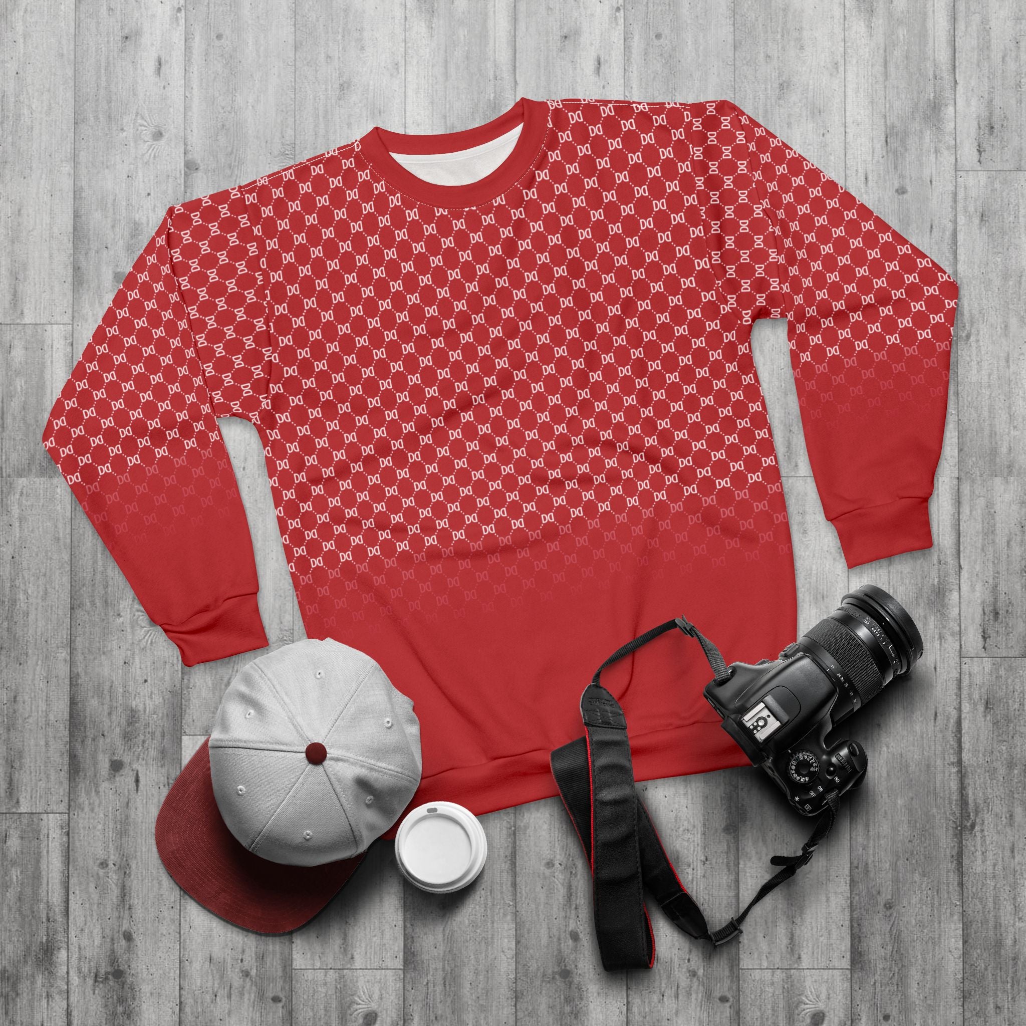 DD Fading Custom Monogram Pattern Unisex Sweatshirt AOP