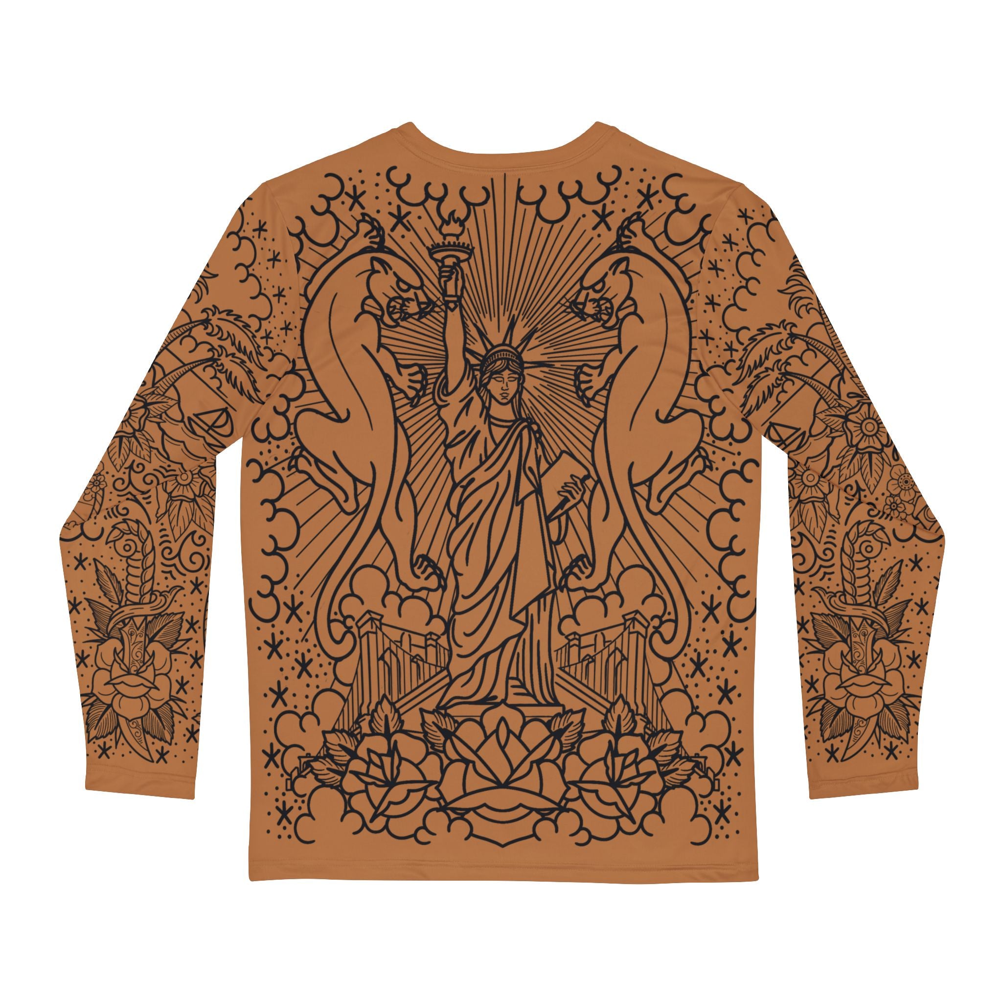 Traditional American Tattoo Body Suit Unisex Longsleeve T-Shirt AOP