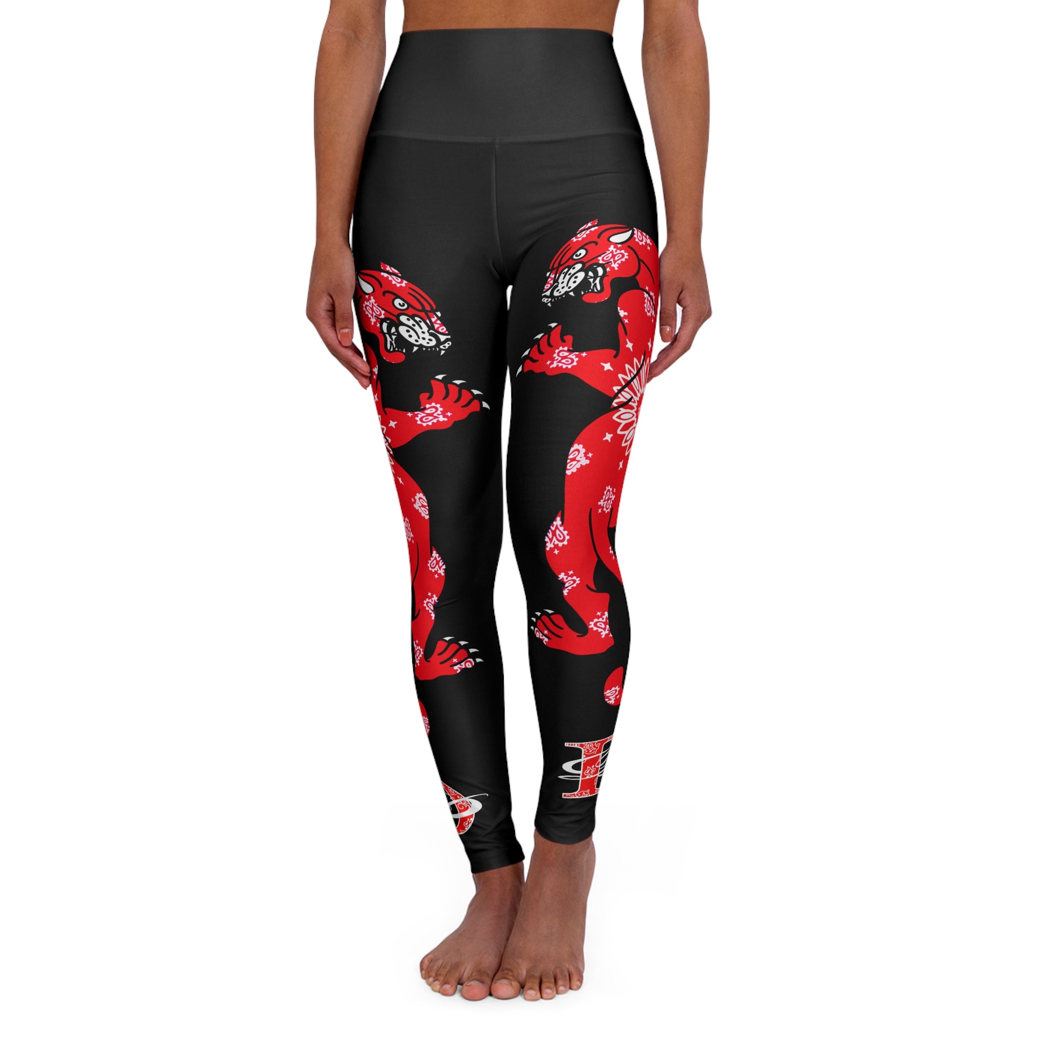 Climbing Bandana Panther W/Bandana Print High Waisted Leggings